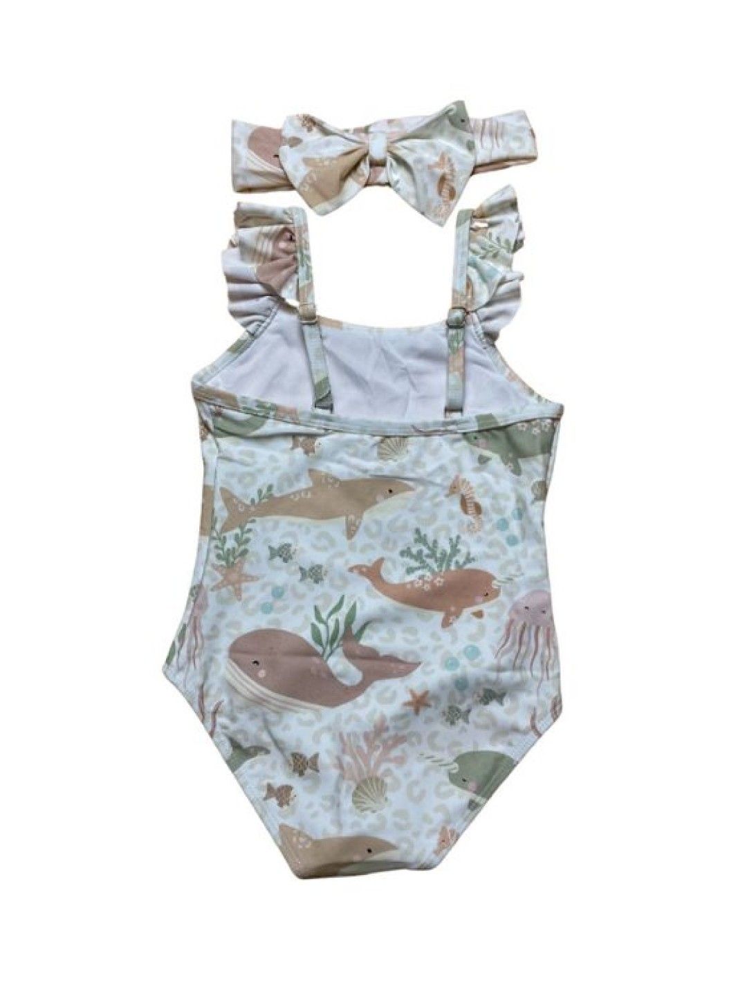 Little Paddler Swimsuit for Kids Little Maya One Piece Swimsuit for Infant and Toddlers (Pink Whale Print- Image 4)