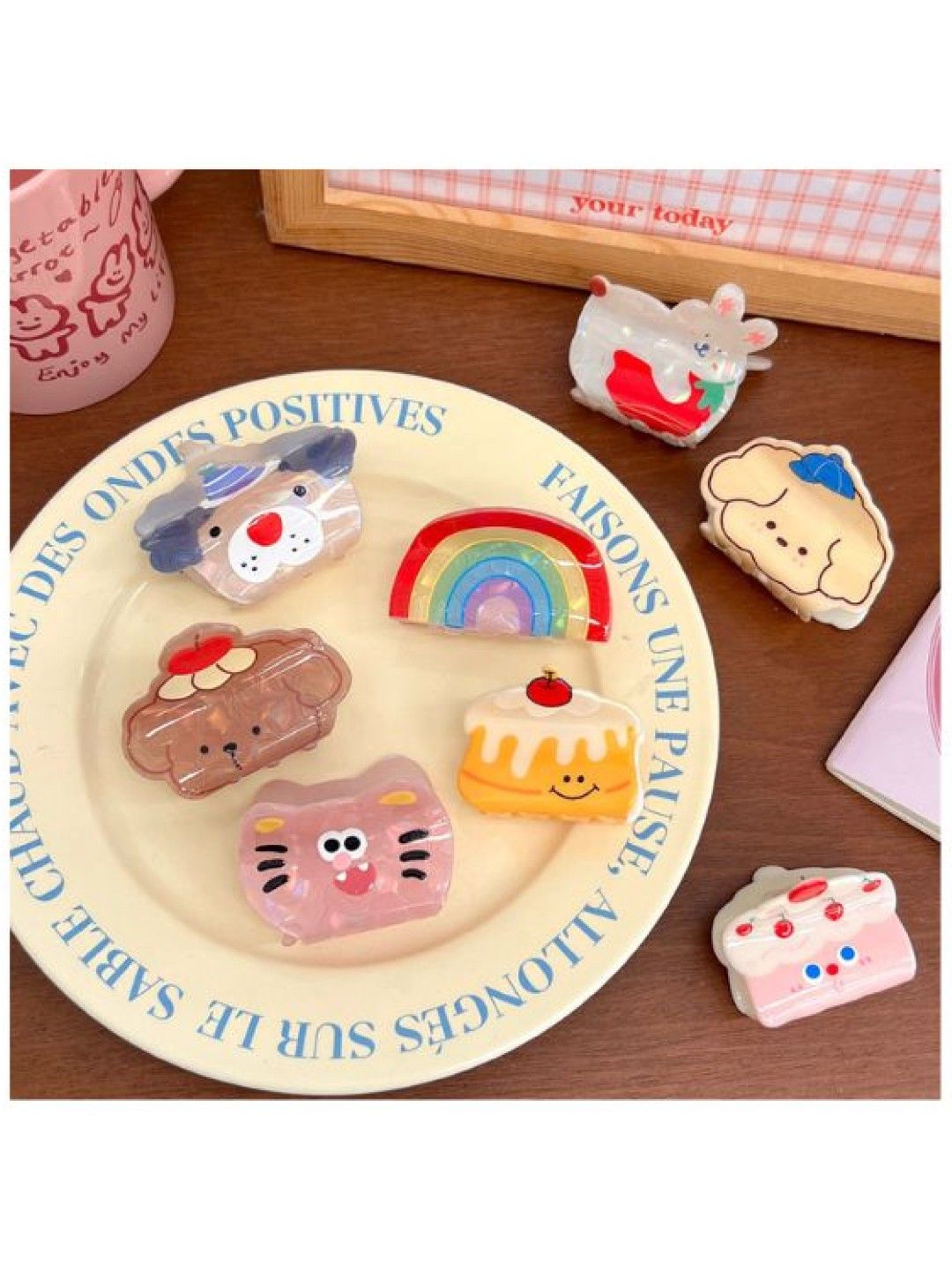 Scenti Cute Korean Style Hair Clamp (Rainbow- Image 3)
