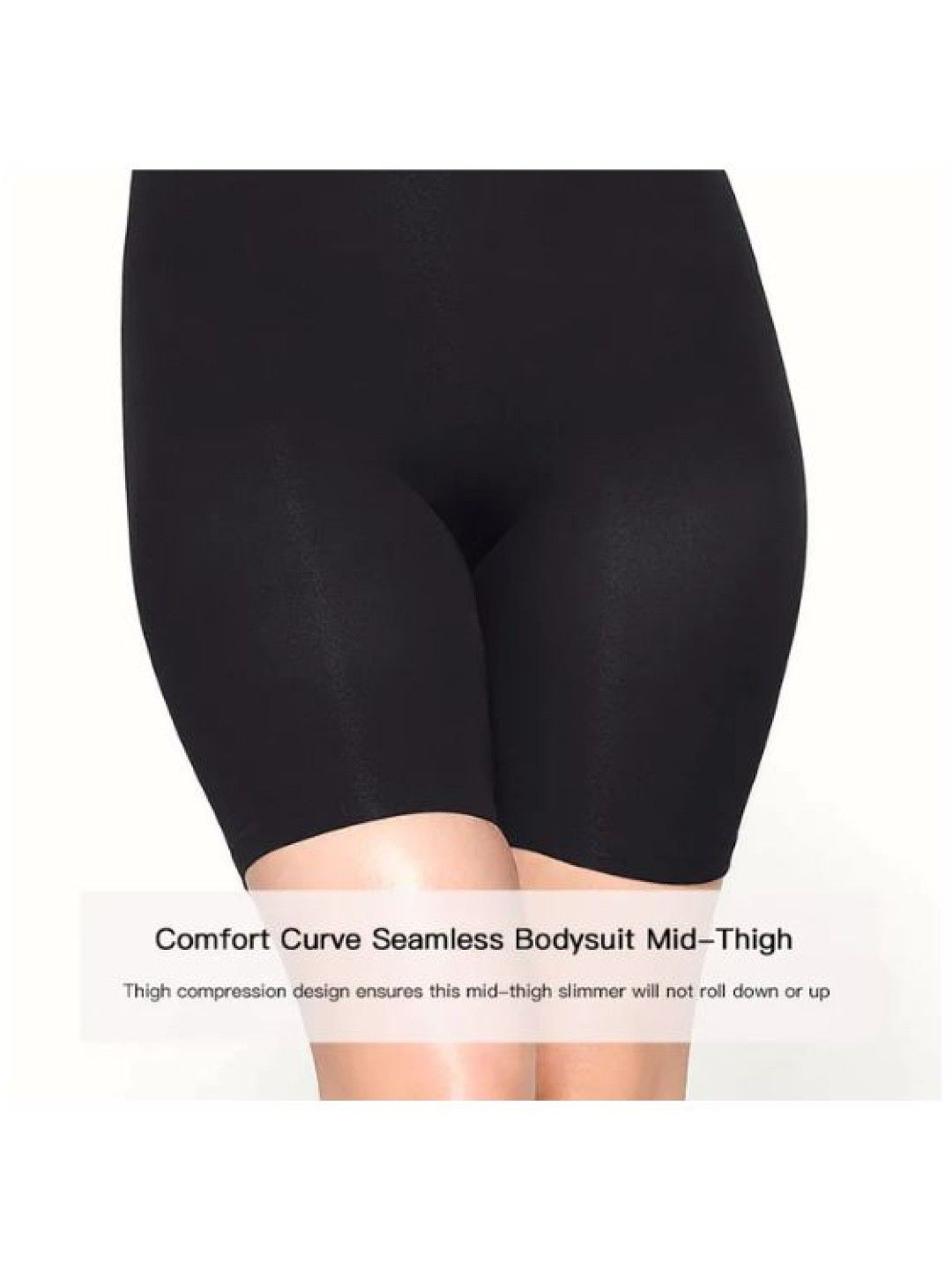 ecora Comfort Curve Seamless Bodysuit Mid-Thigh (Black- Image 4)