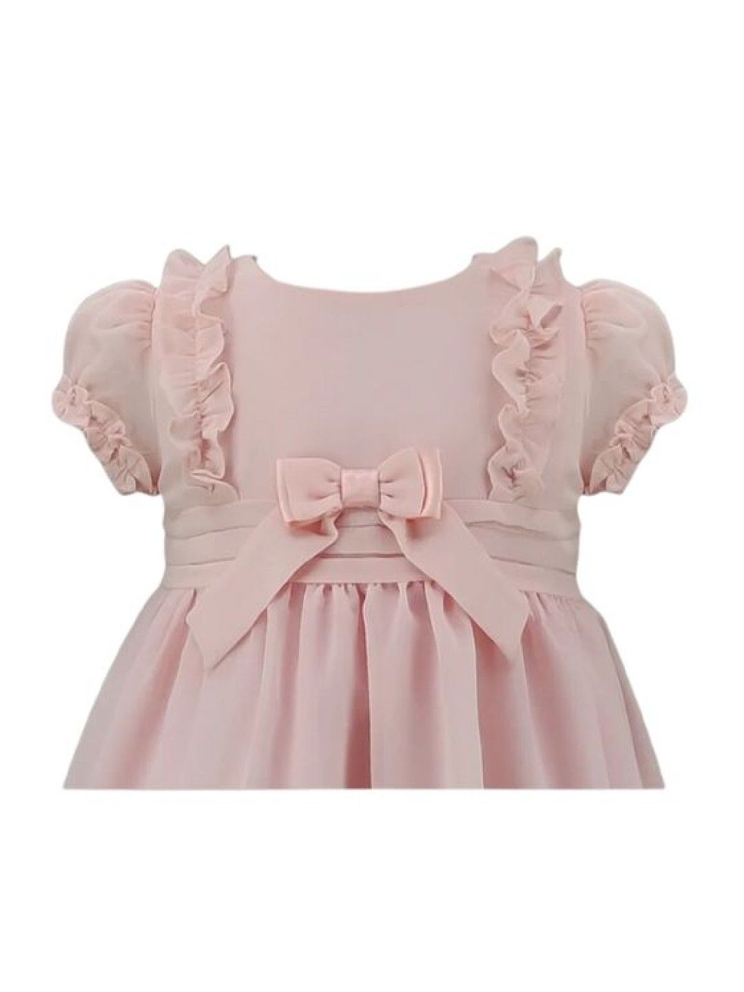 Periwinkle Allison Party Dress with Ruffles and Silk Ribbon at Front (Pink- Image 4)