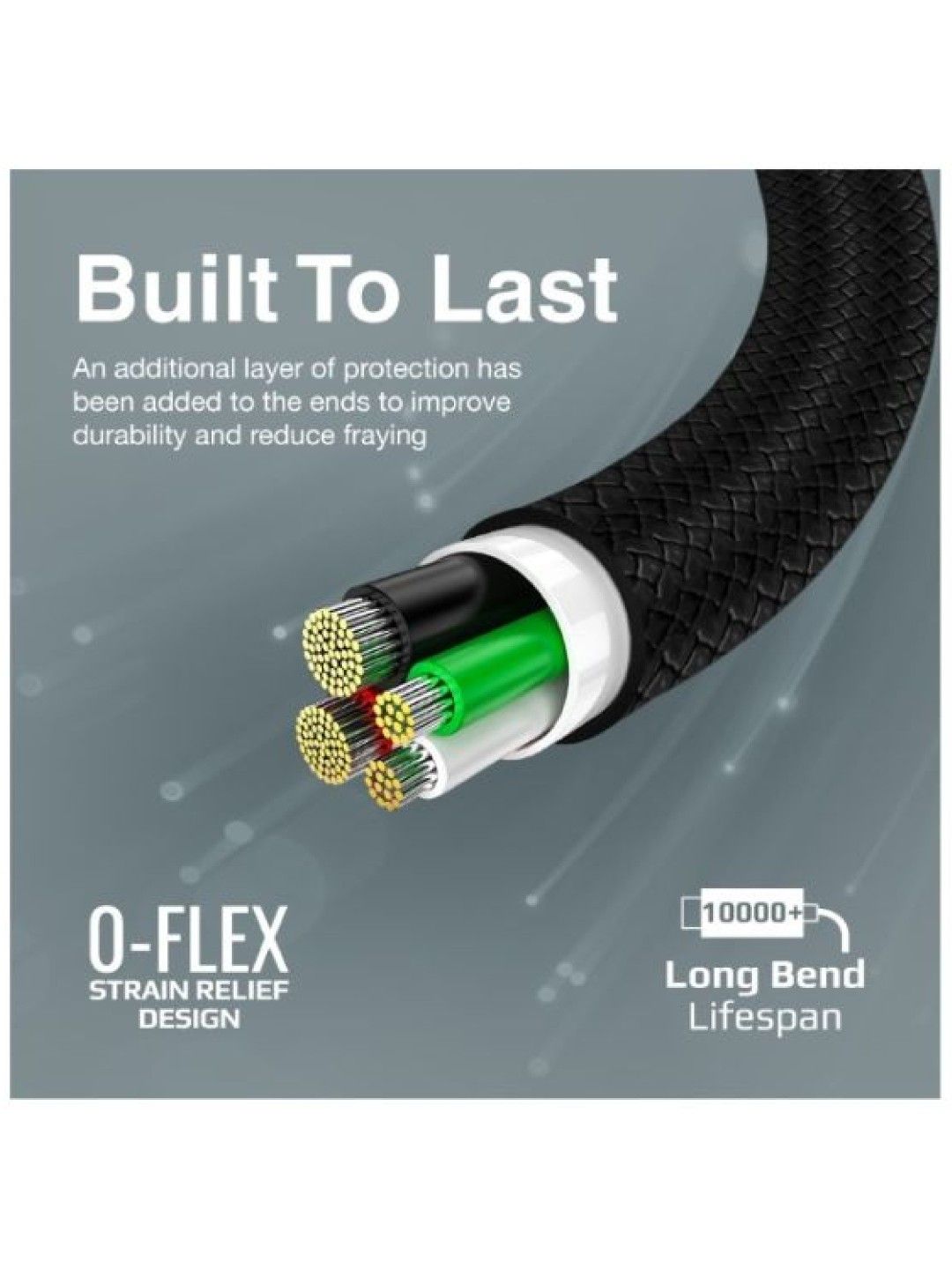Promate XCORD-CC High Tensile Strength Data & Charge USB-C Cable (Black- Image 4)