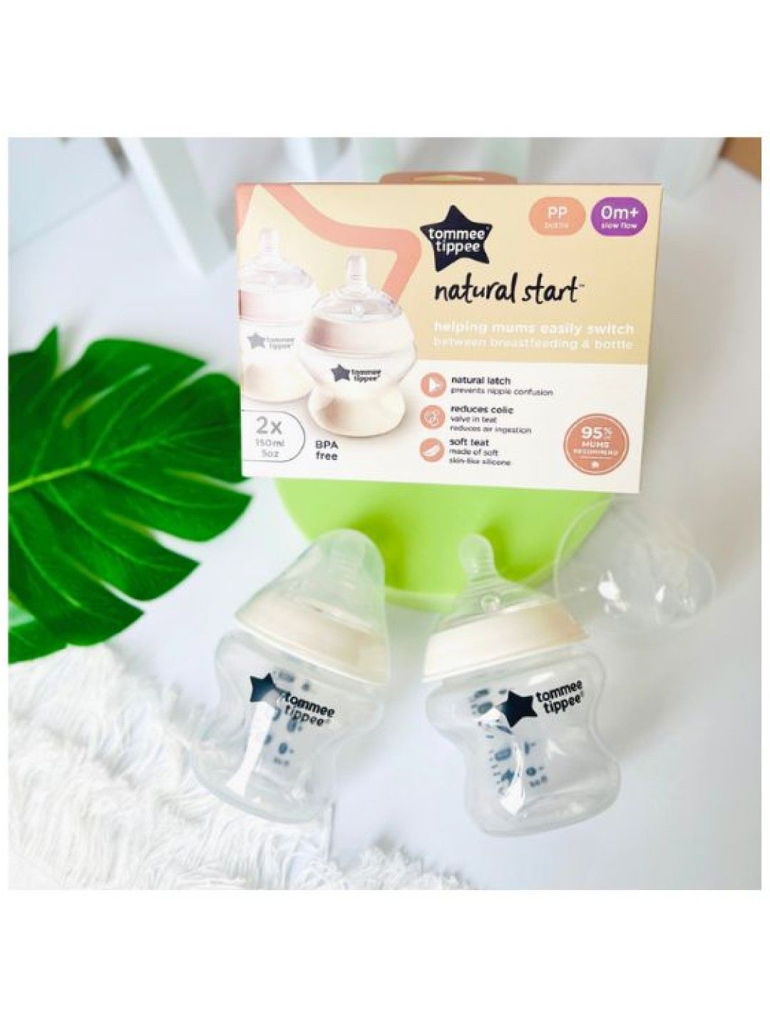 Tommee Tippee Natural Start PP Baby Bottle (2 x 5oz) - Slow Flow (No Color- Image 4)