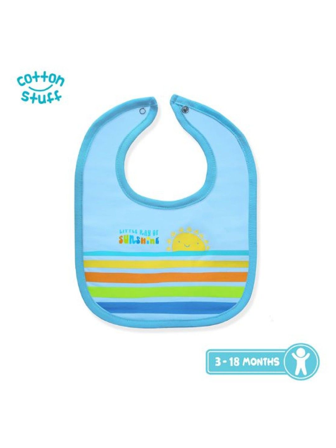 Cotton Stuff 3-piece Snap on Bib (Happy Day - Boy) (No Color- Image 4)