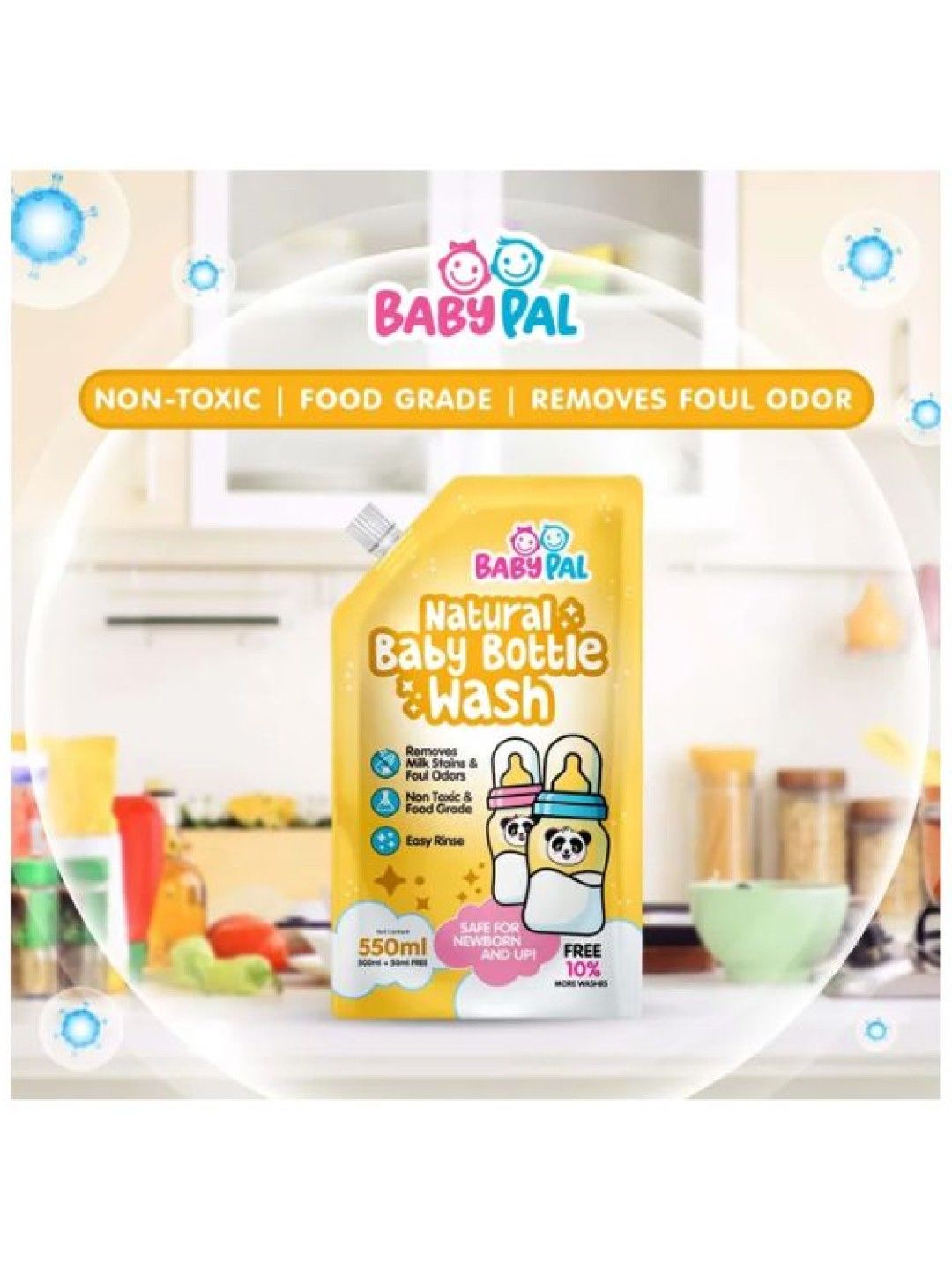 BabyPal Natural Baby Bottle Wash (550ml) (No Color- Image 3)