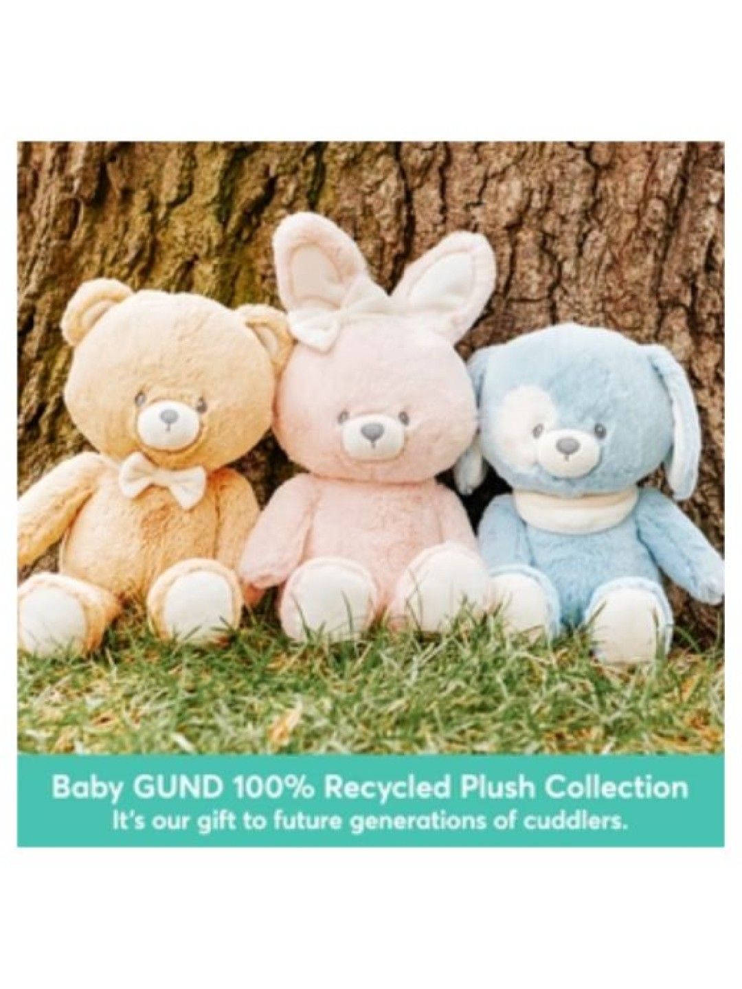 Gund 100% Recycled Bunny, Pink Plush Toy (13in) (No Color- Image 4)