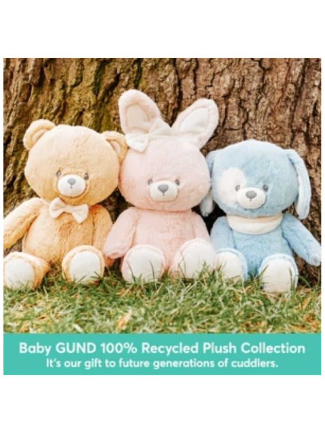 Gund 100% Recycled Puppy, Blue Plush Toy (13in) (No Color- Image 4)