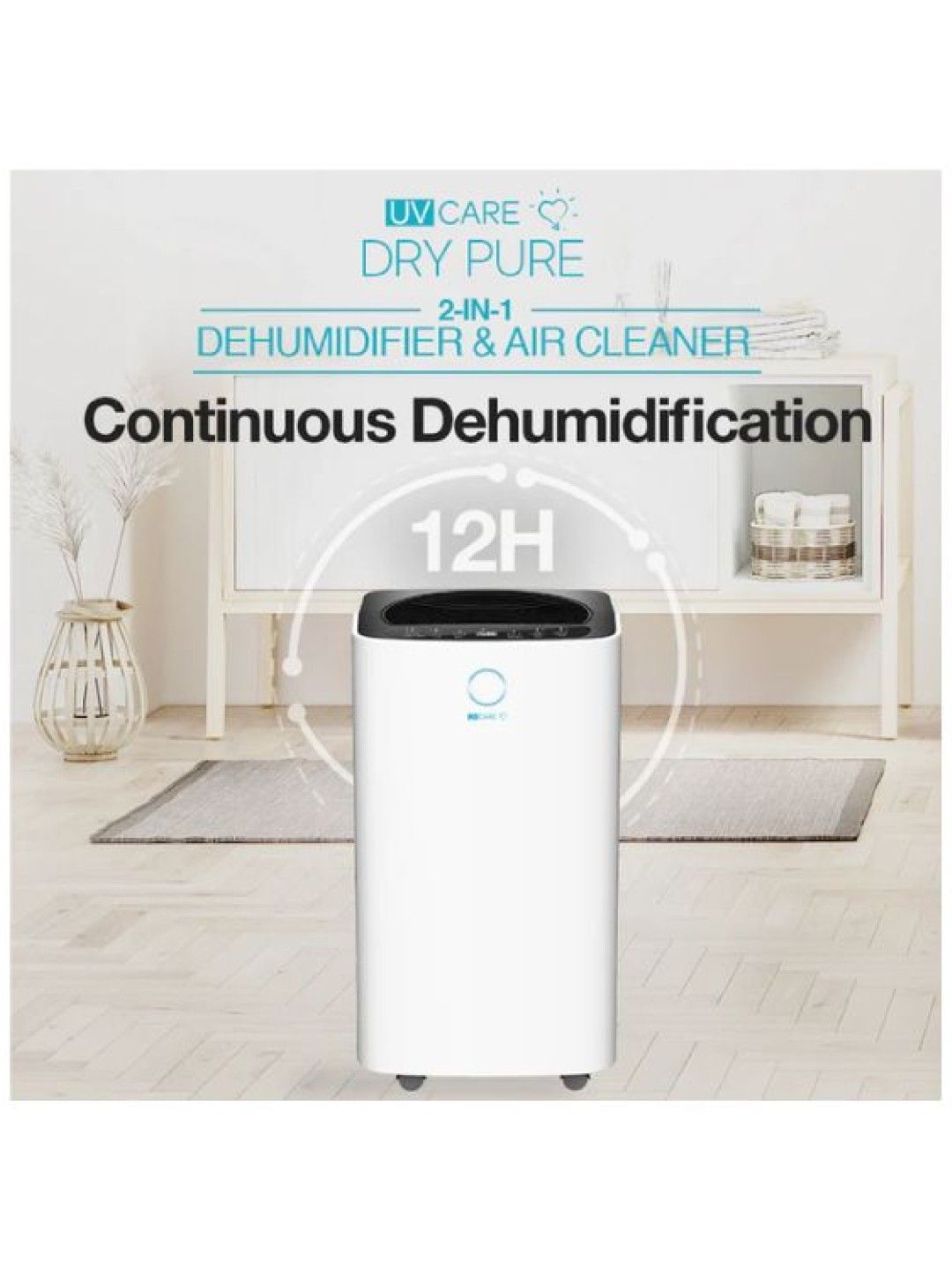 UV Care Dry Pure 2-In-1 Dehumidifier & Air Cleaner 12L (No Color- Image 4)