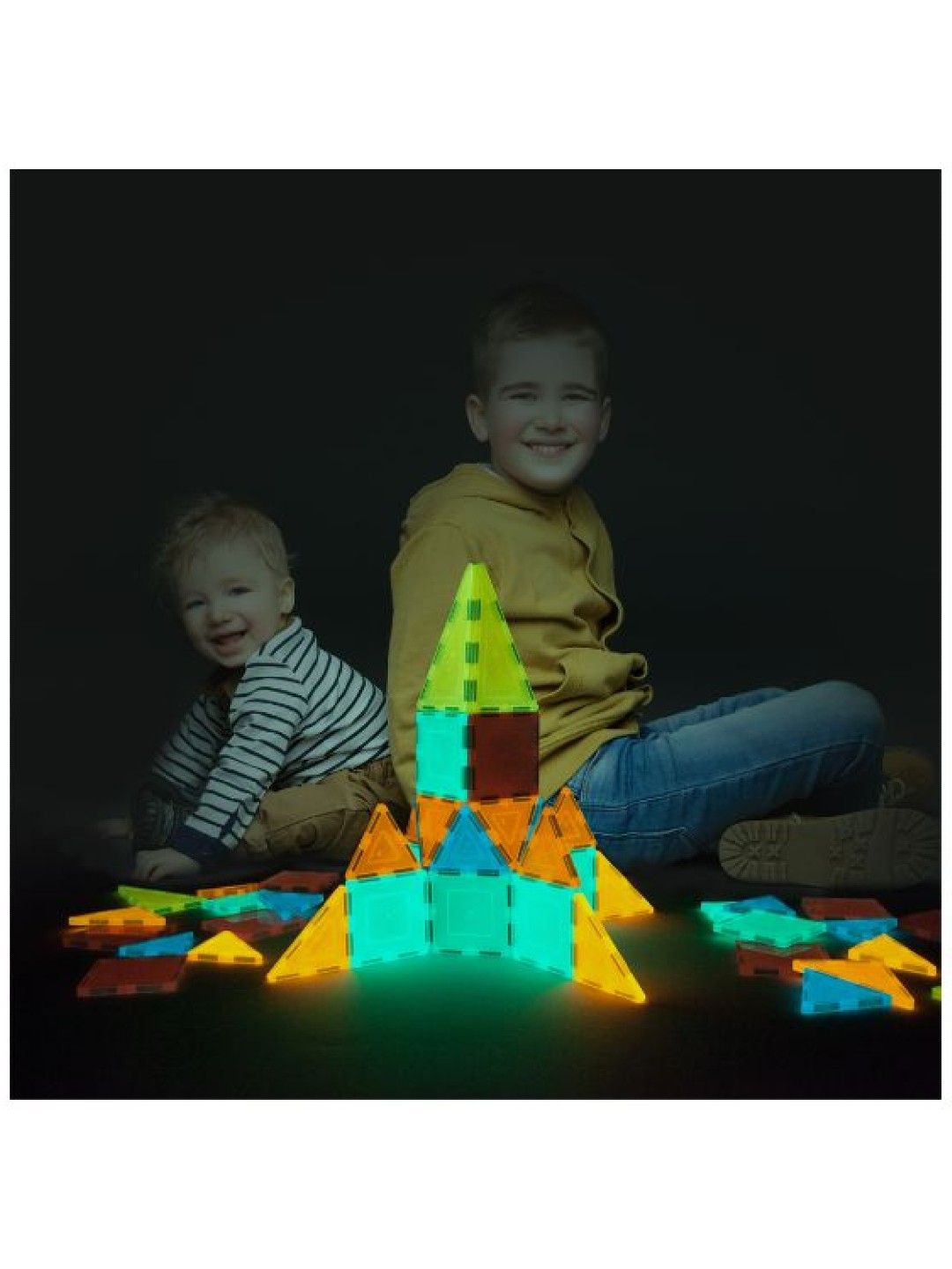 Picasso Tiles 60pc 3D GID Magnetic Building Tiles (No Color- Image 4)