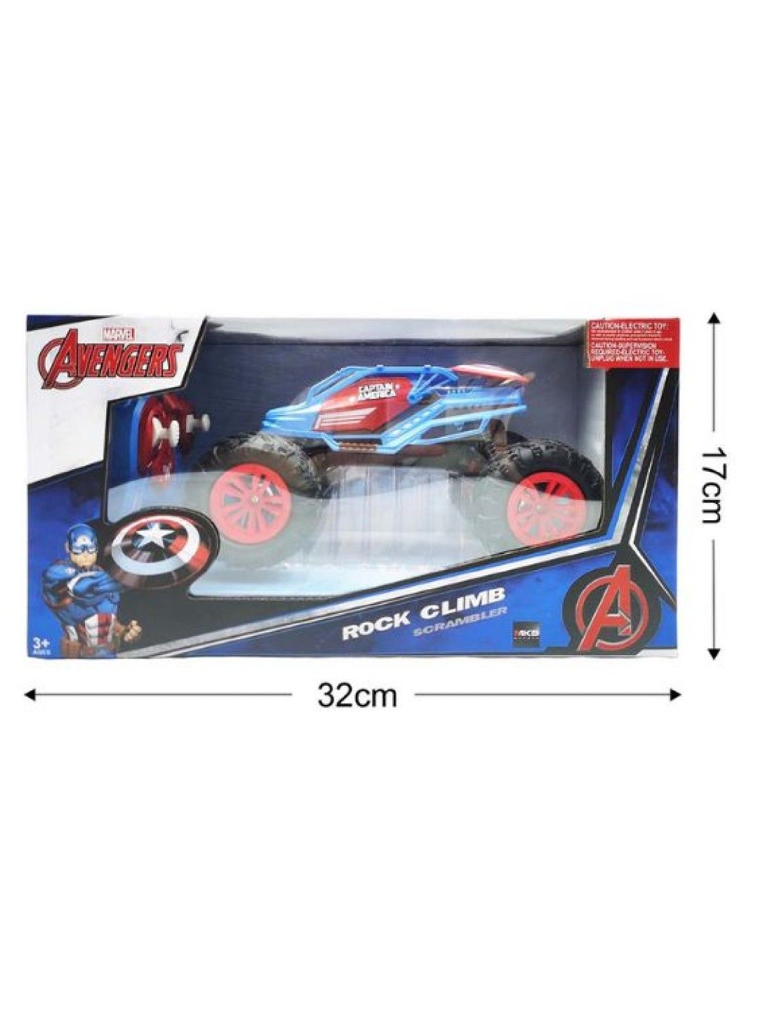 Marvel Original Captain America 2.4GHz Full-Function Rock Climbing Stunt RC Car (No Color- Image 4)