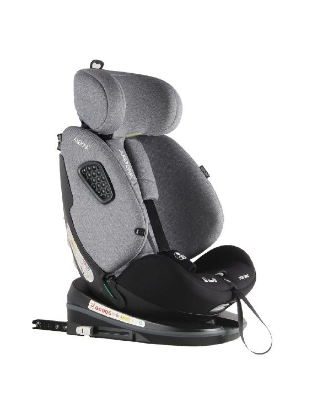 Akeeva 360 Rotate Isofix Carseat w/ Latch and Cocoon Protection (POD 360) w/ ICC - Grey (No Color- Image 4)