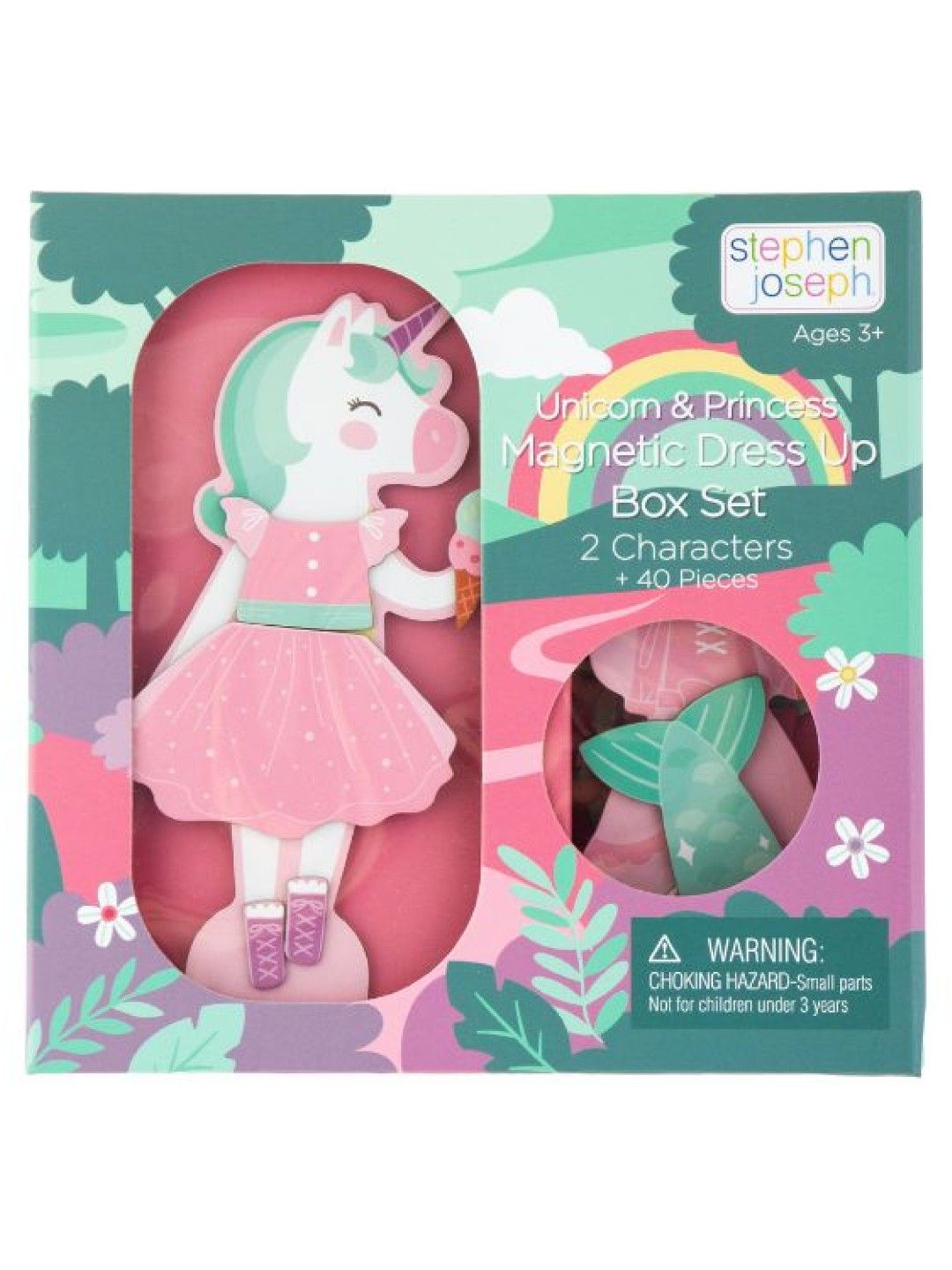 Stephen Joseph Magnetic Dress Up Dolls Box Set (Unicorn and Princess- Image 1)