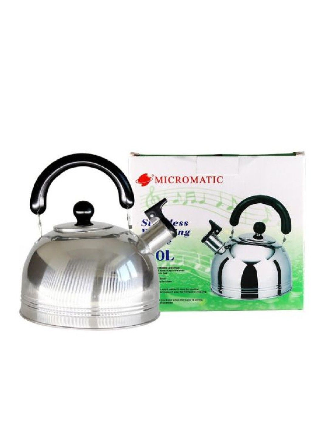 MICROMATIC MK-30 Stainless Whistling Kettle 3.0L (No Color- Image 4)