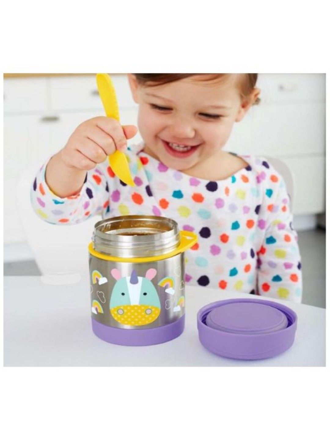 Skip Hop Zoo Insulated Little Kid Food Jar (Unicorn- Image 4)