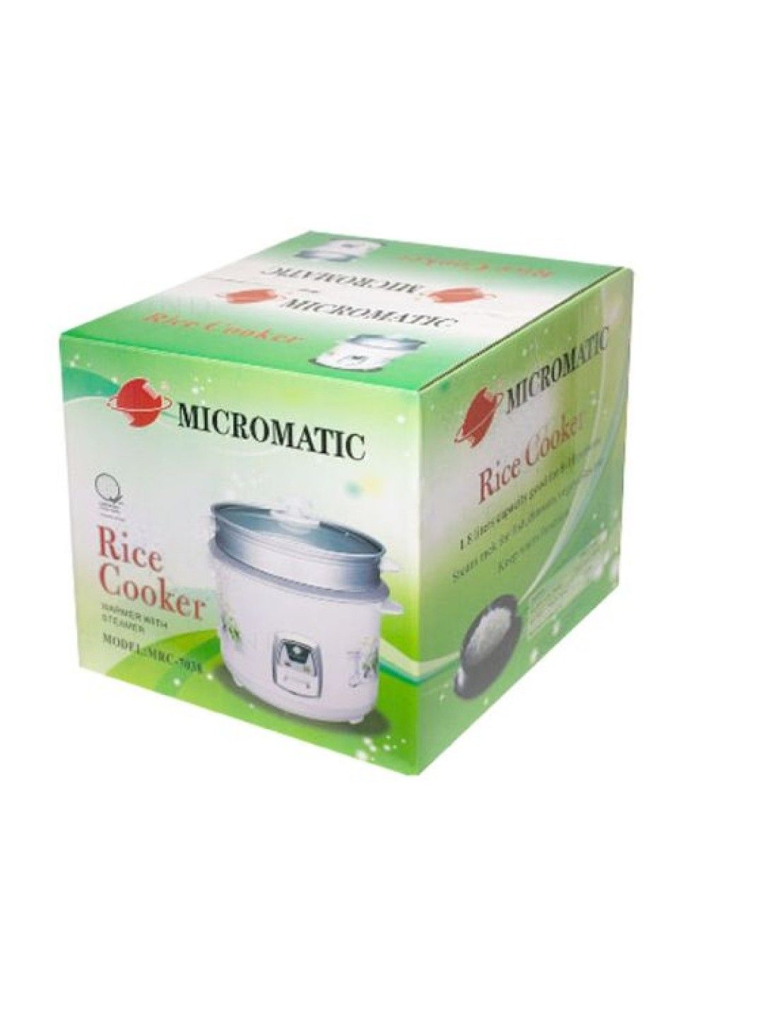 MICROMATIC MRC-7038 Rice Cooker w/ Steamer 1.8L (No Color- Image 4)