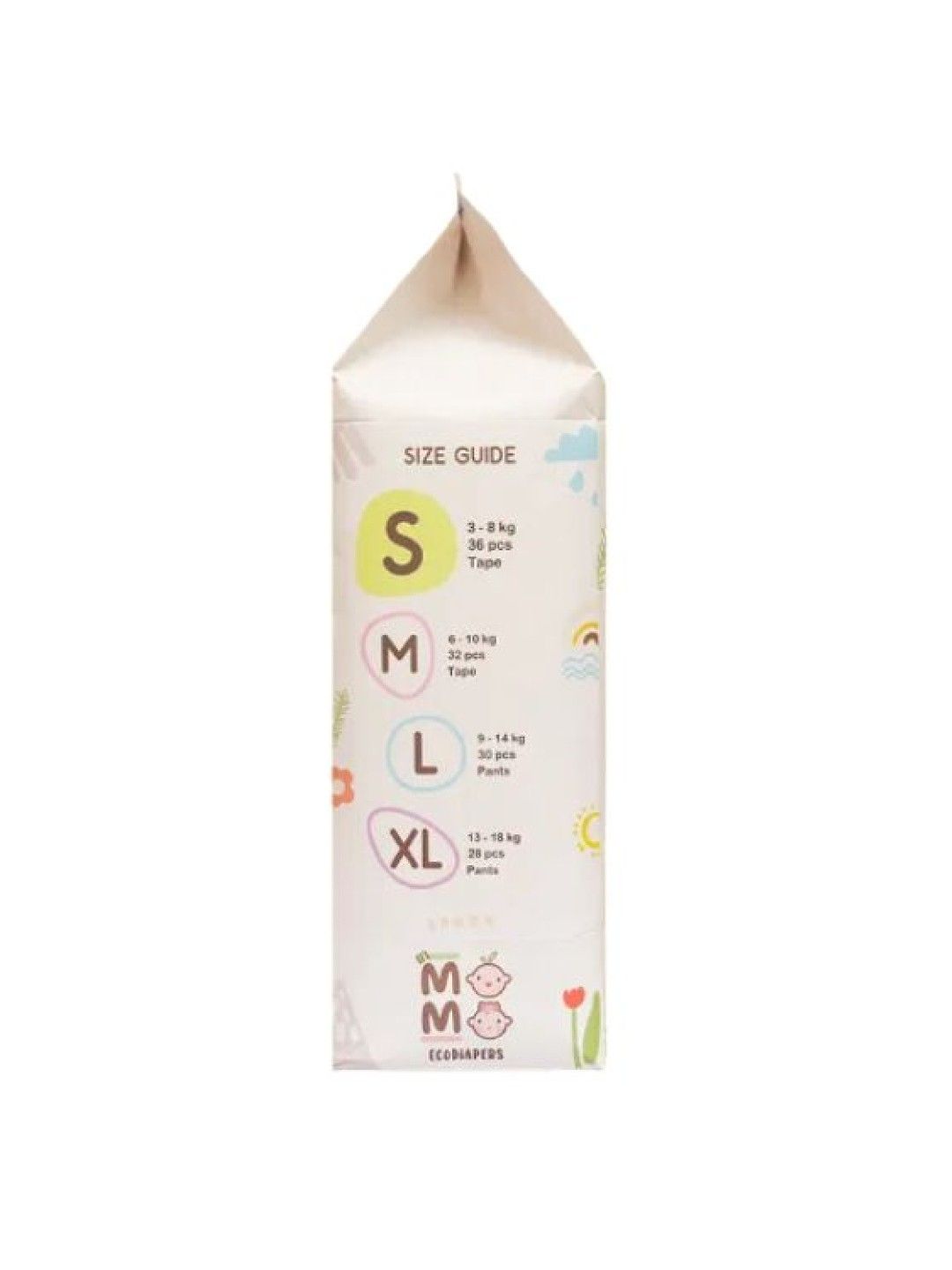 Li'l Momo Ecodiapers Biodegradable Eco-friendly Bamboo Diapers Small (36 pcs) (No Color- Image 4)