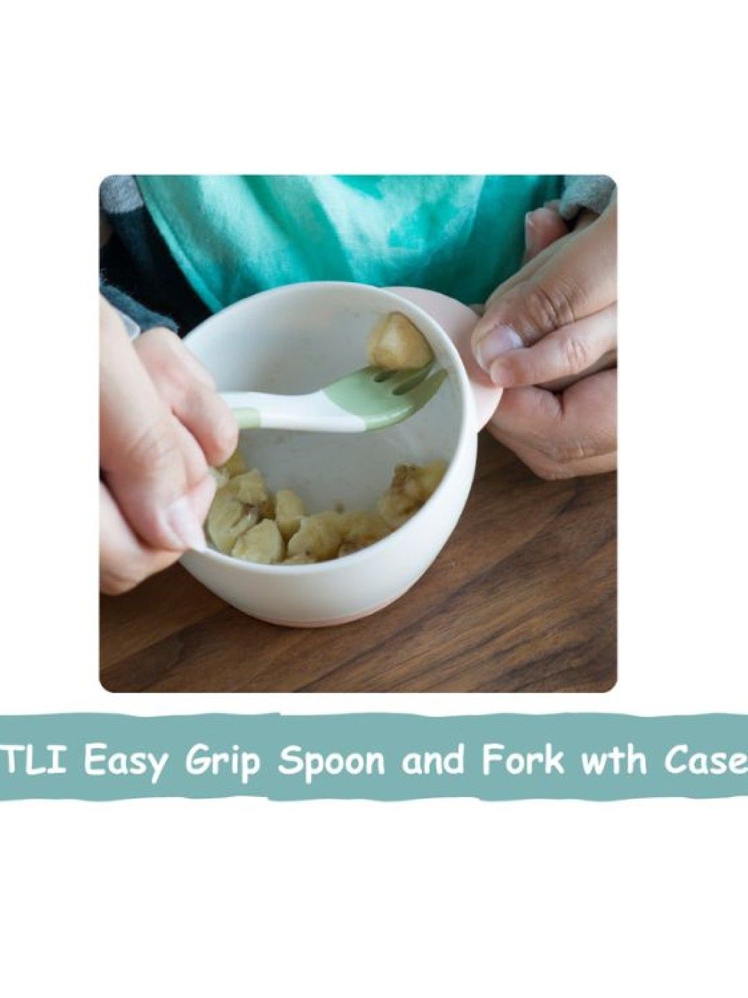 Richell TLI Easy Grip Spoon and Fork Set with Case (No Color- Image 4)