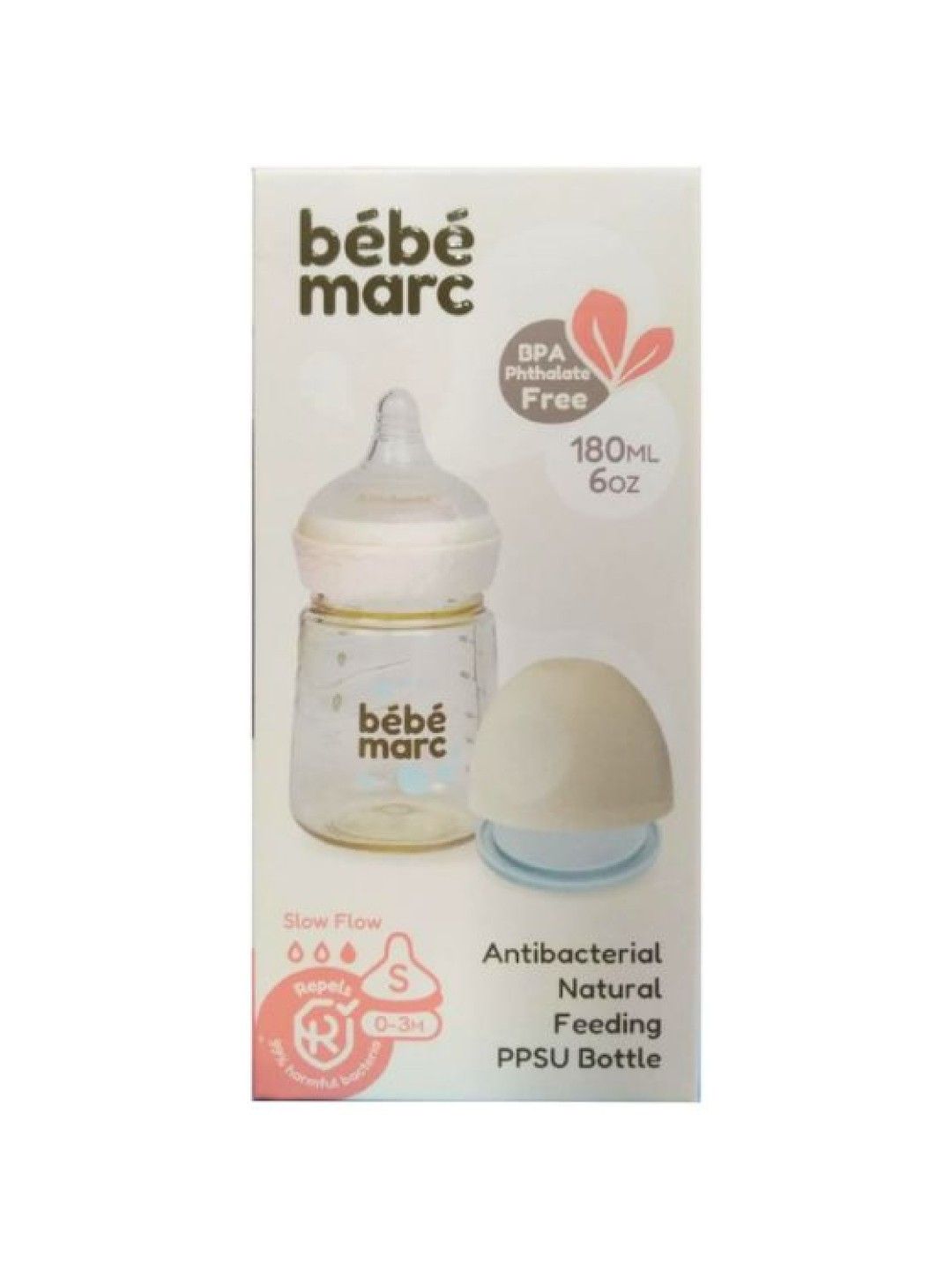 Marcus & Marcus BebeMarc Antibacterial Natural Feeding PPSU Bottle (180ml) (No Color- Image 4)