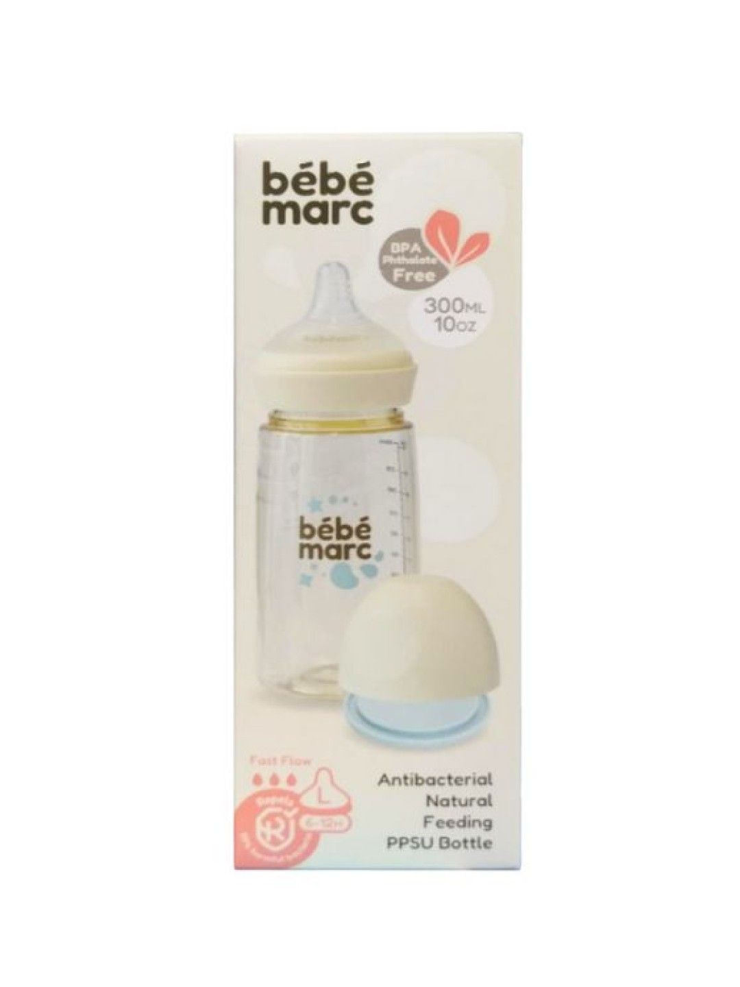 Marcus & Marcus BebeMarc Antibacterial Natural Feeding PPSU Bottle (300ml) (No Color- Image 4)