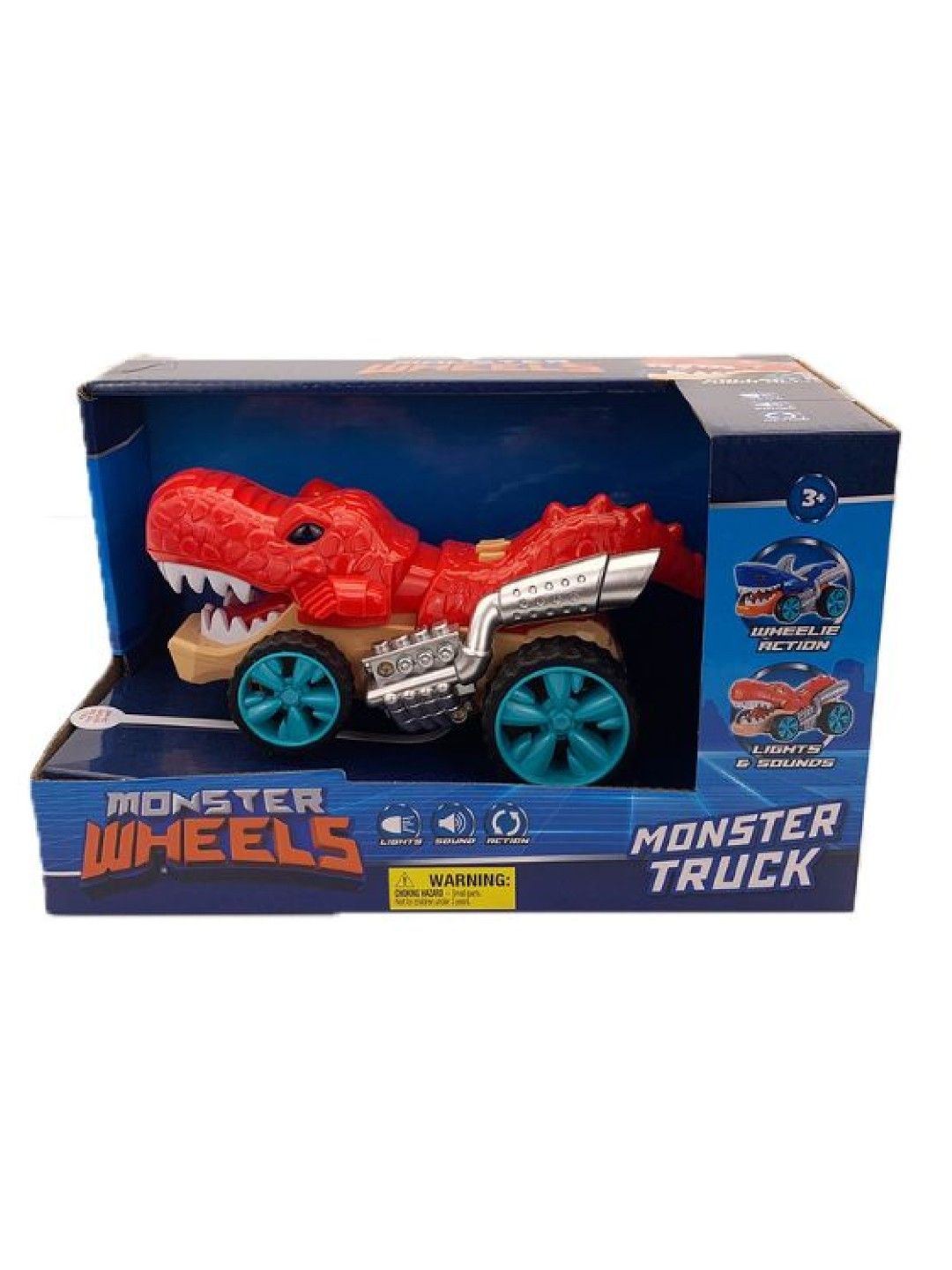 Monster Wheels Chomping T-Rex Dinobite with Lights & Sounds (Red- Image 4)