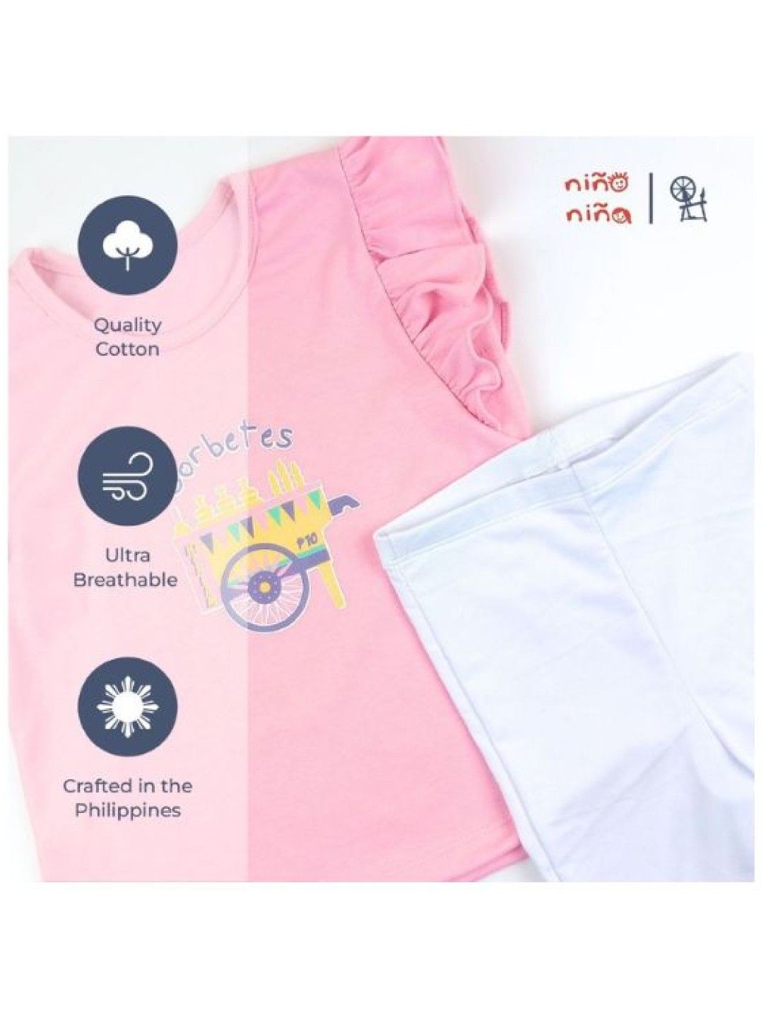 Looms Toddler Girls Blouse and Leggings Set Pinoy Streat Collection (No Color- Image 4)