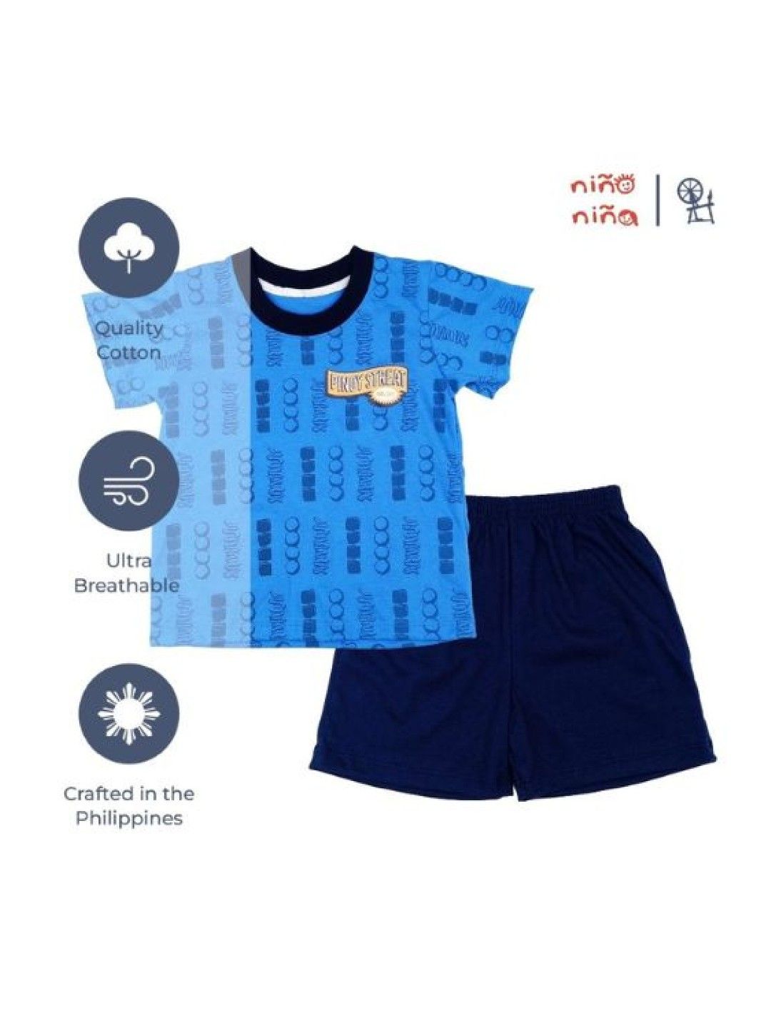 Looms Toddler Boys T-Shirt and Shorts Set Pinoy Streat Collection (No Color- Image 4)
