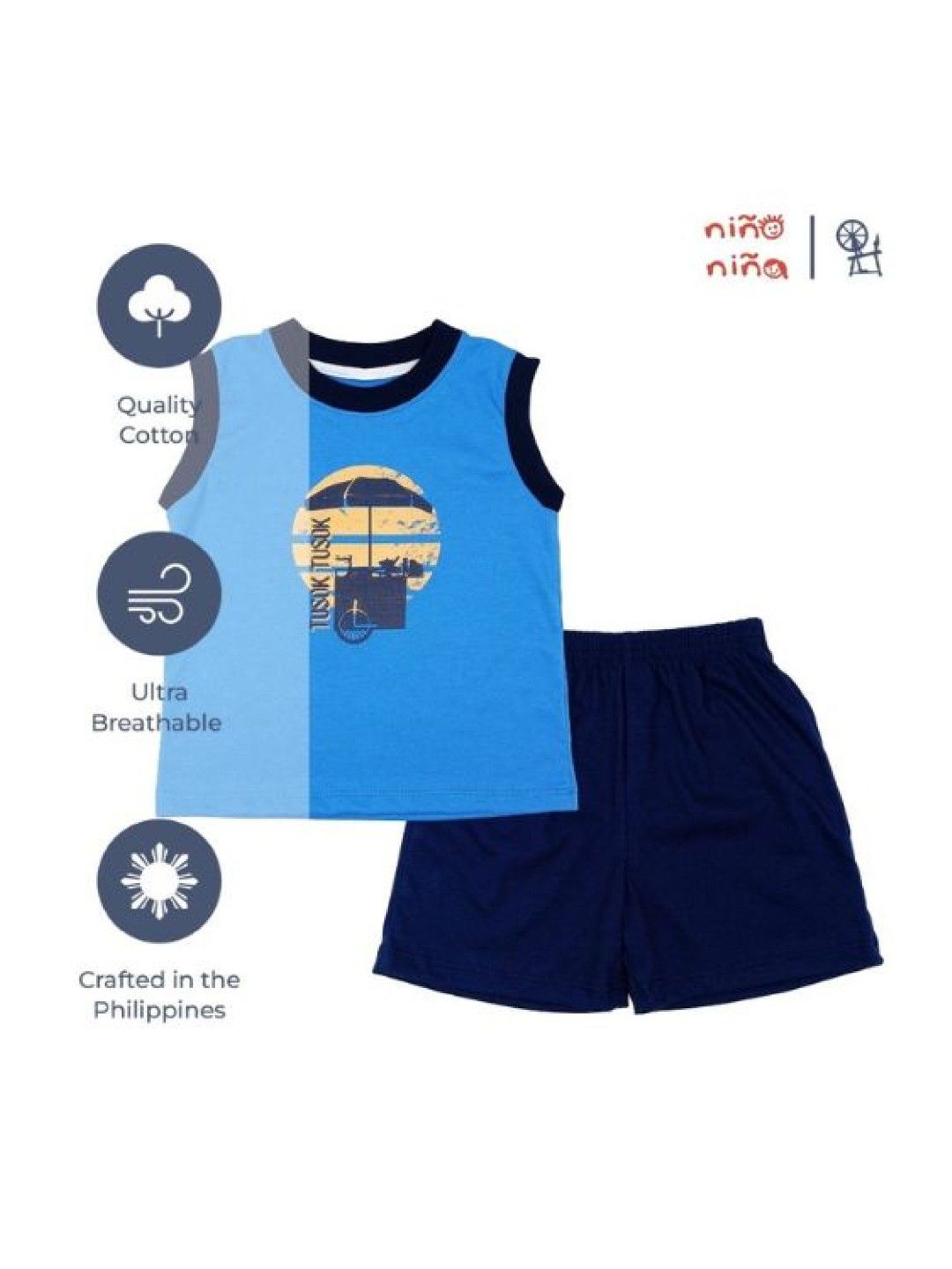 Looms Toddler Boys T-Shirt and Shorts Set Pinoy Streat Collection (No Color- Image 4)