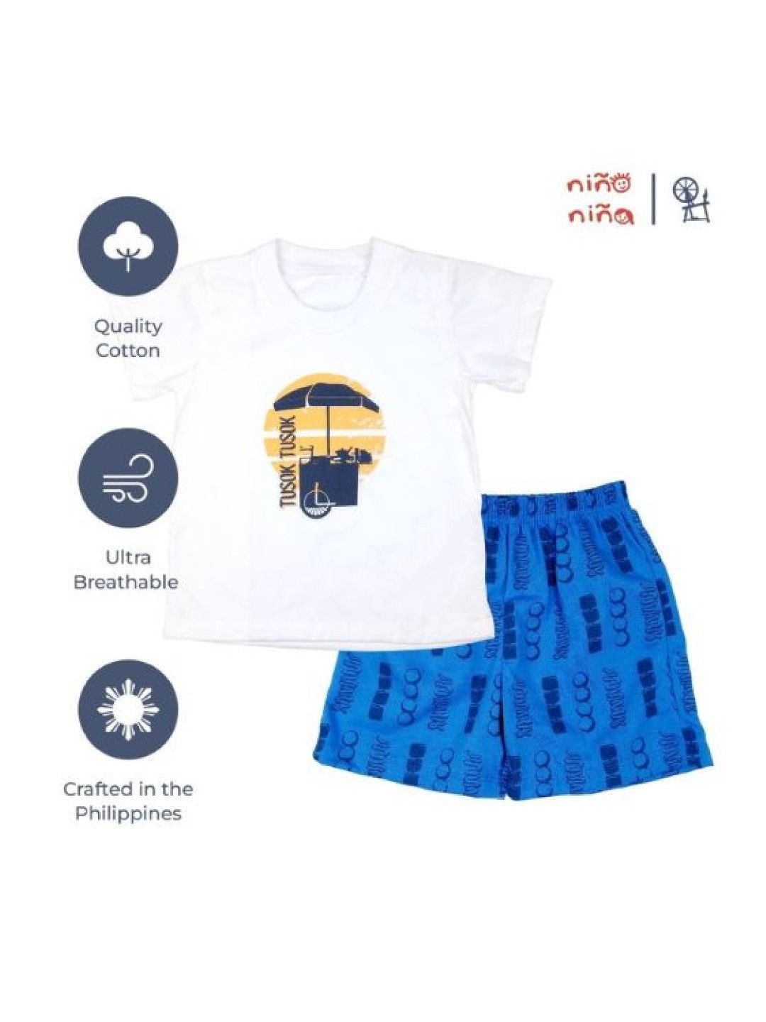 Looms Toddler Boys T-Shirt and Shorts Set Pinoy Streat Collection (No Color- Image 4)