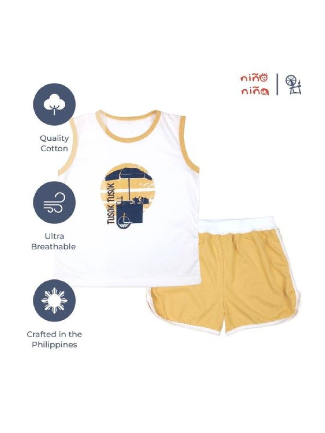 Looms Toddler Boys Tank Top and Shorts Set Pinoy Streat Collection (No Color- Image 4)