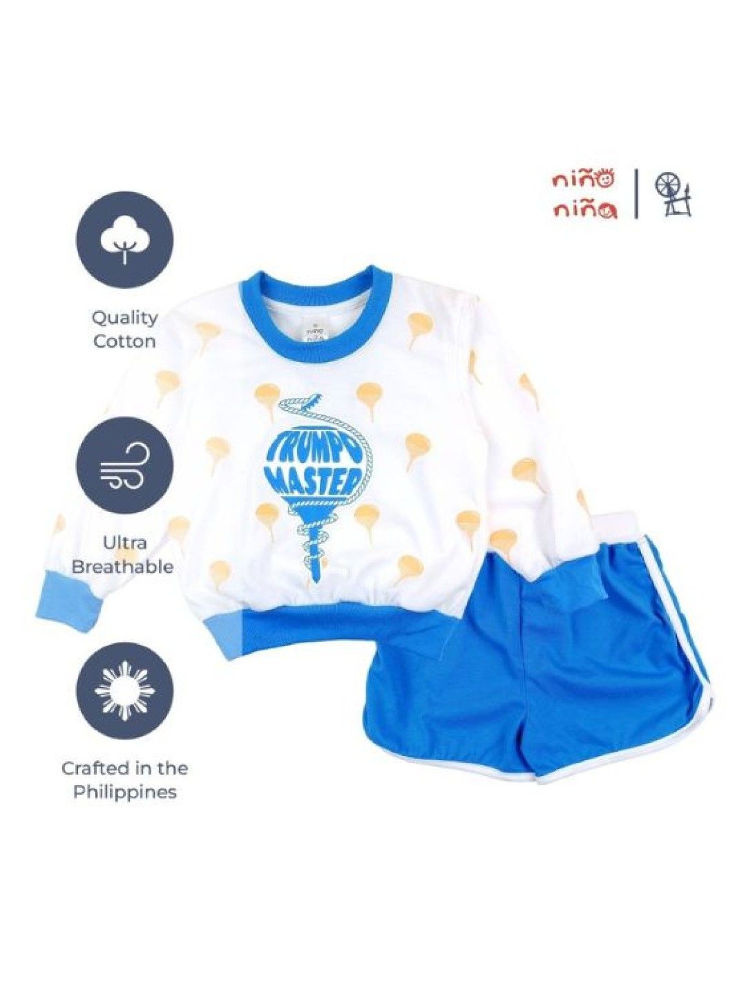 Looms Toddler Boys Sweat Shirt and Shorts Set Larong Atin Collection (No Color- Image 4)