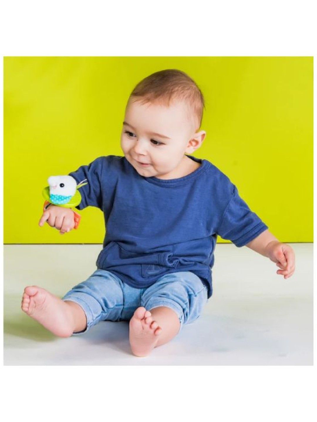 Bright Starts Rattle & Teethe Wrist Pals Toy, Monkey & Elephant (No Color- Image 4)