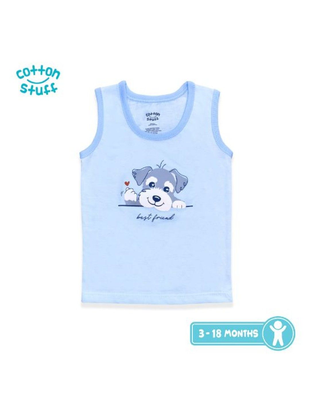 Cotton Stuff 3-piece Sando (Bestfriend- Boy) (No Color- Image 4)