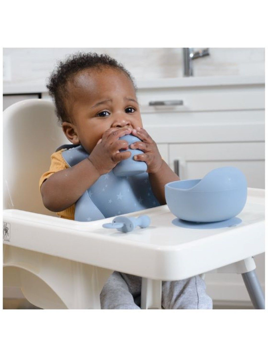 BooginHead Baby Led Weaning Silicone 5-Piece Set (Blue- Image 4)