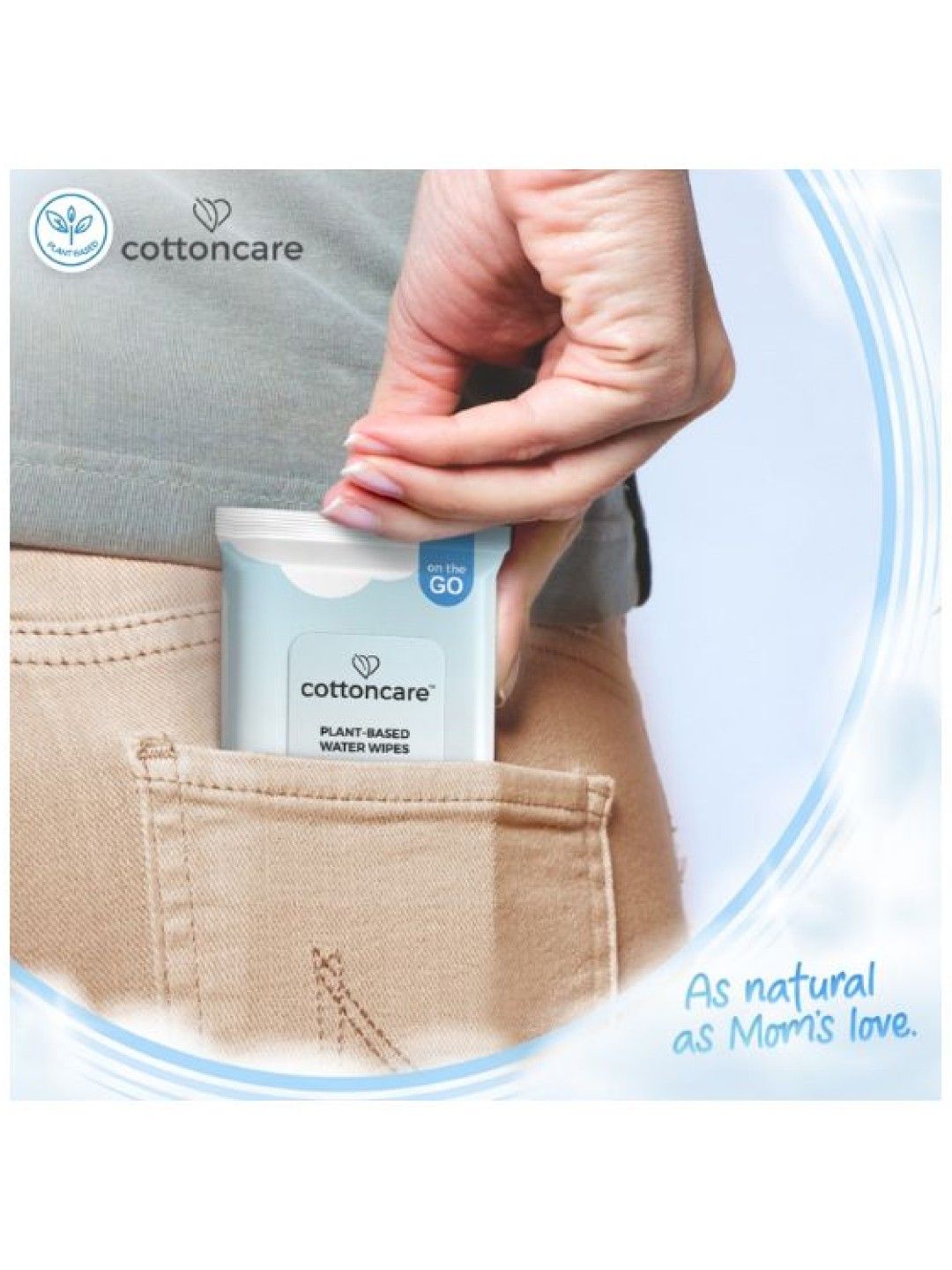 Cotton Central™ Cottoncare Plant-Based Water Wipes - Unscented 3 Pack (60s) (No Color- Image 4)