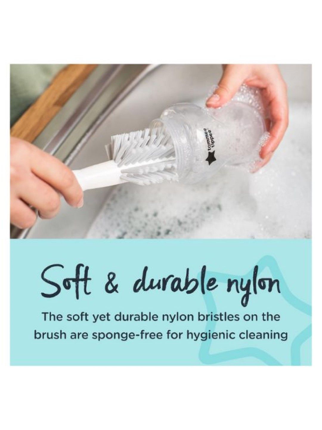 Tommee Tippee 2-in-1 Clean Bottle and Teat Brush (No Color- Image 4)