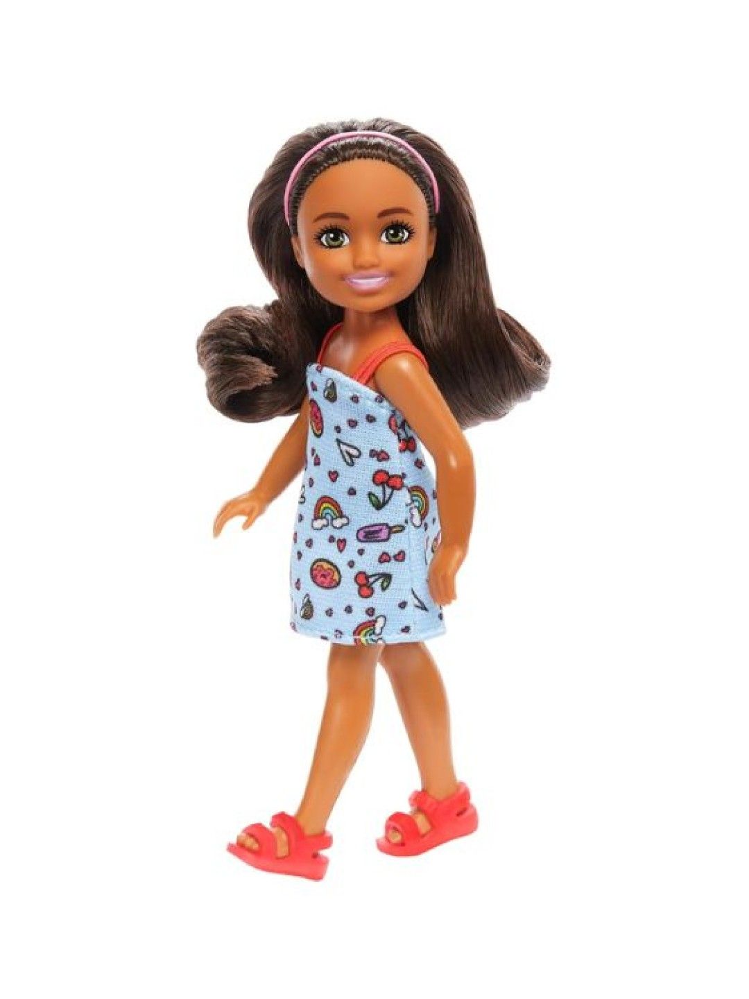Barbie Chelsea Doll Wearing Removable Blue Dress With Brown Hair (No Color- Image 1)