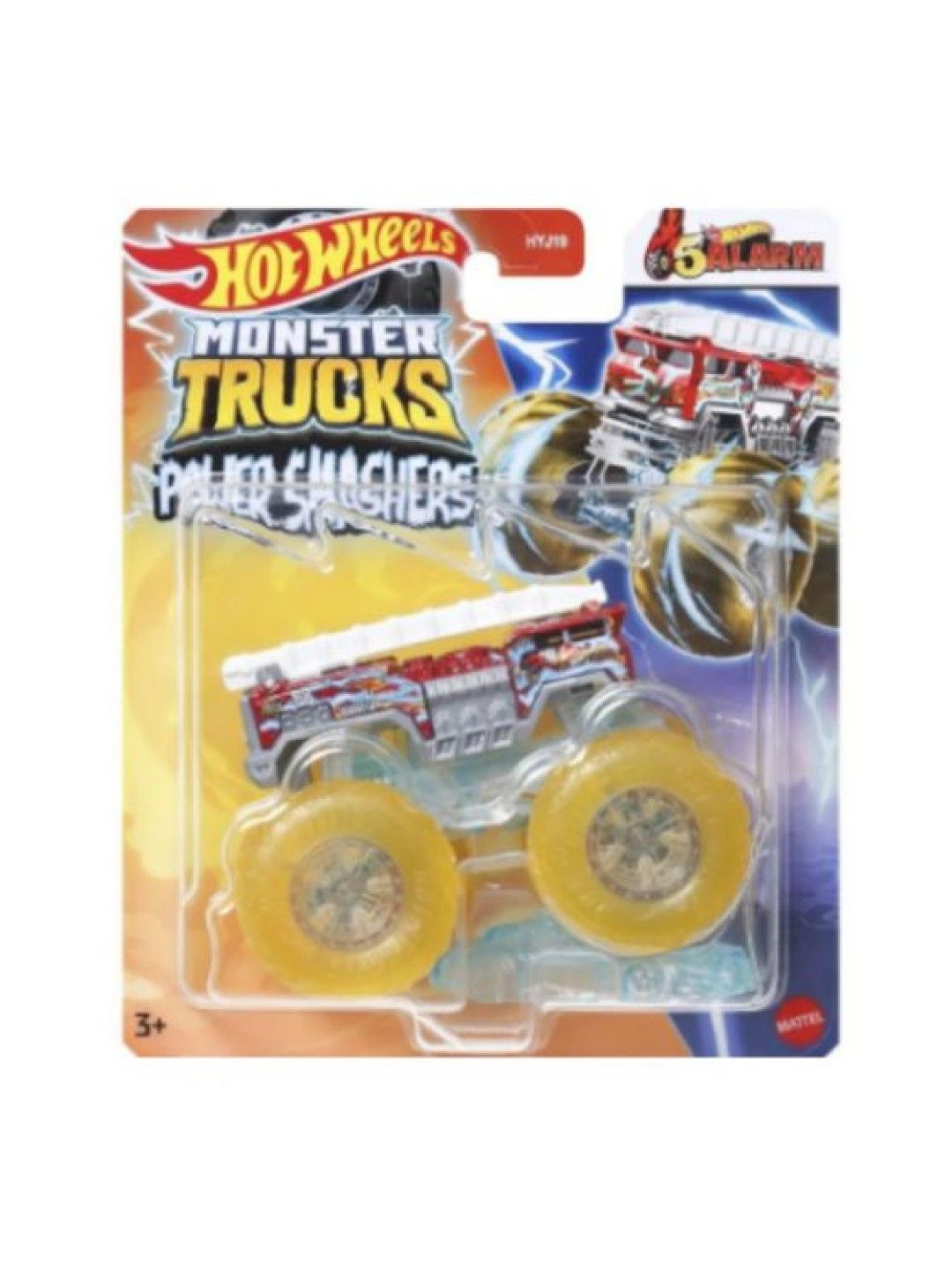 Hot Wheels Monster Trucks 1:64 Diecast - 5 Alarm (No Color- Image 4)