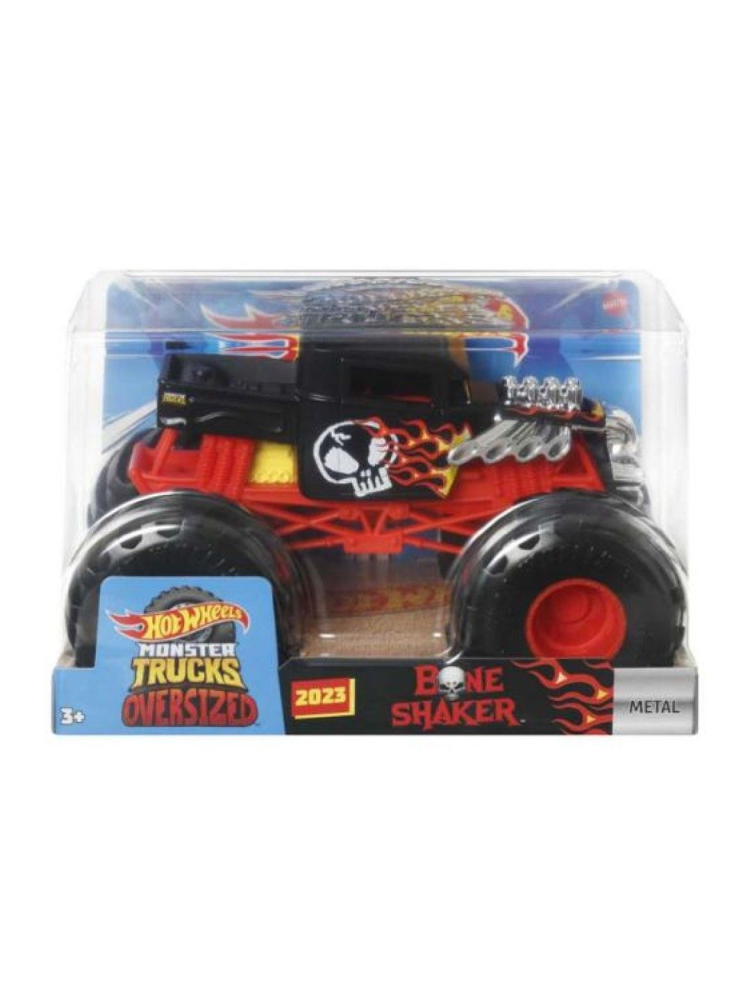 Hot Wheels Oversized Monster Truck 1:24 Diecast Vehicle - Bone Shaker (No Color- Image 4)