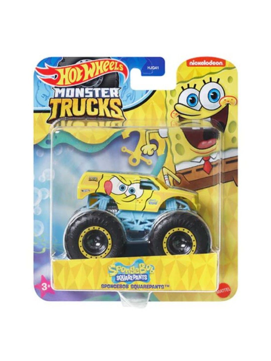 Hot Wheels Monster Trucks 1:64 Spongebob Series - Spongebob (No Color- Image 4)