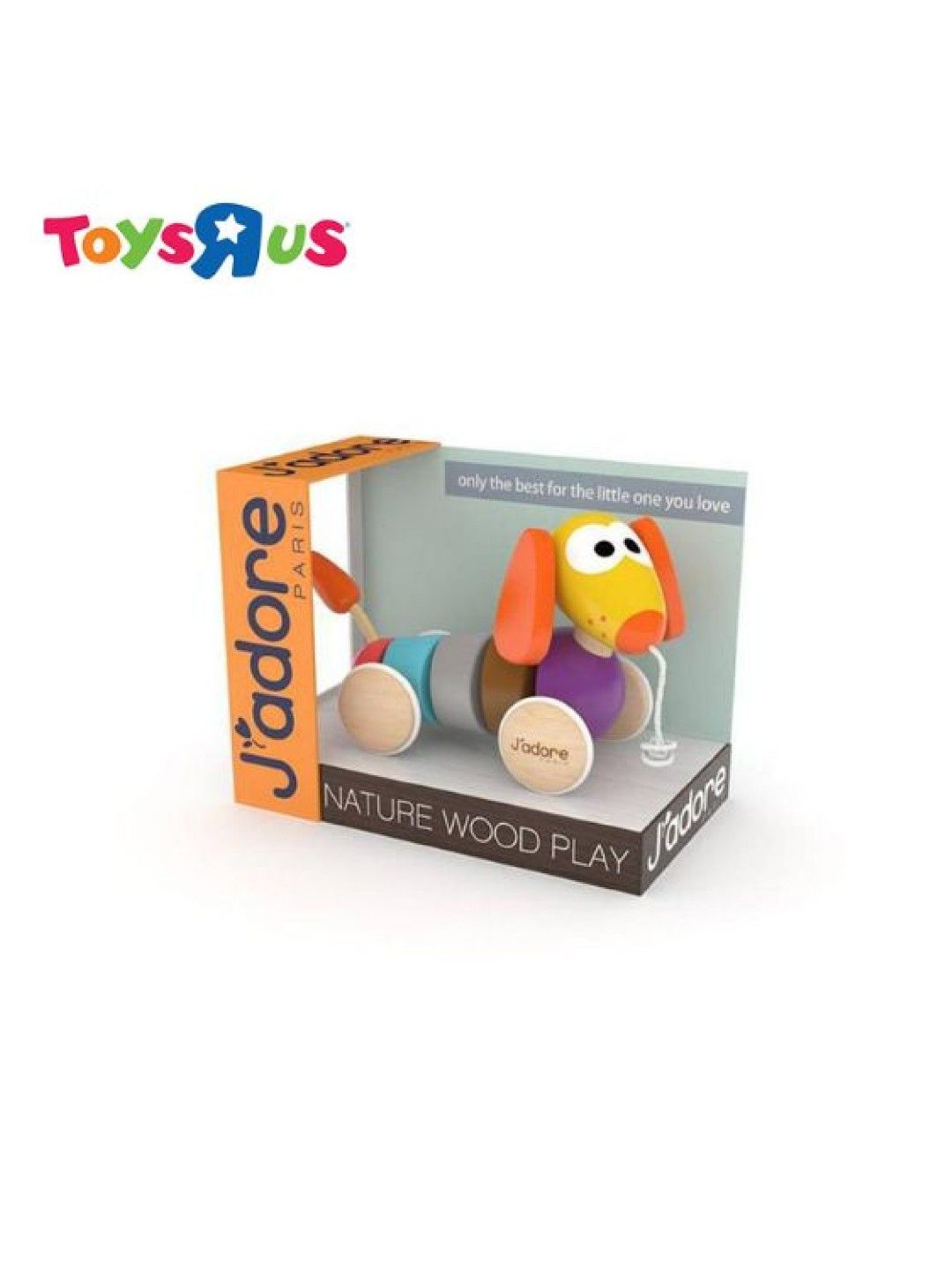 Toys R Us Jadore Nature Wood Toys Puppy Dog Pull Toy (Orange) (No Color- Image 4)