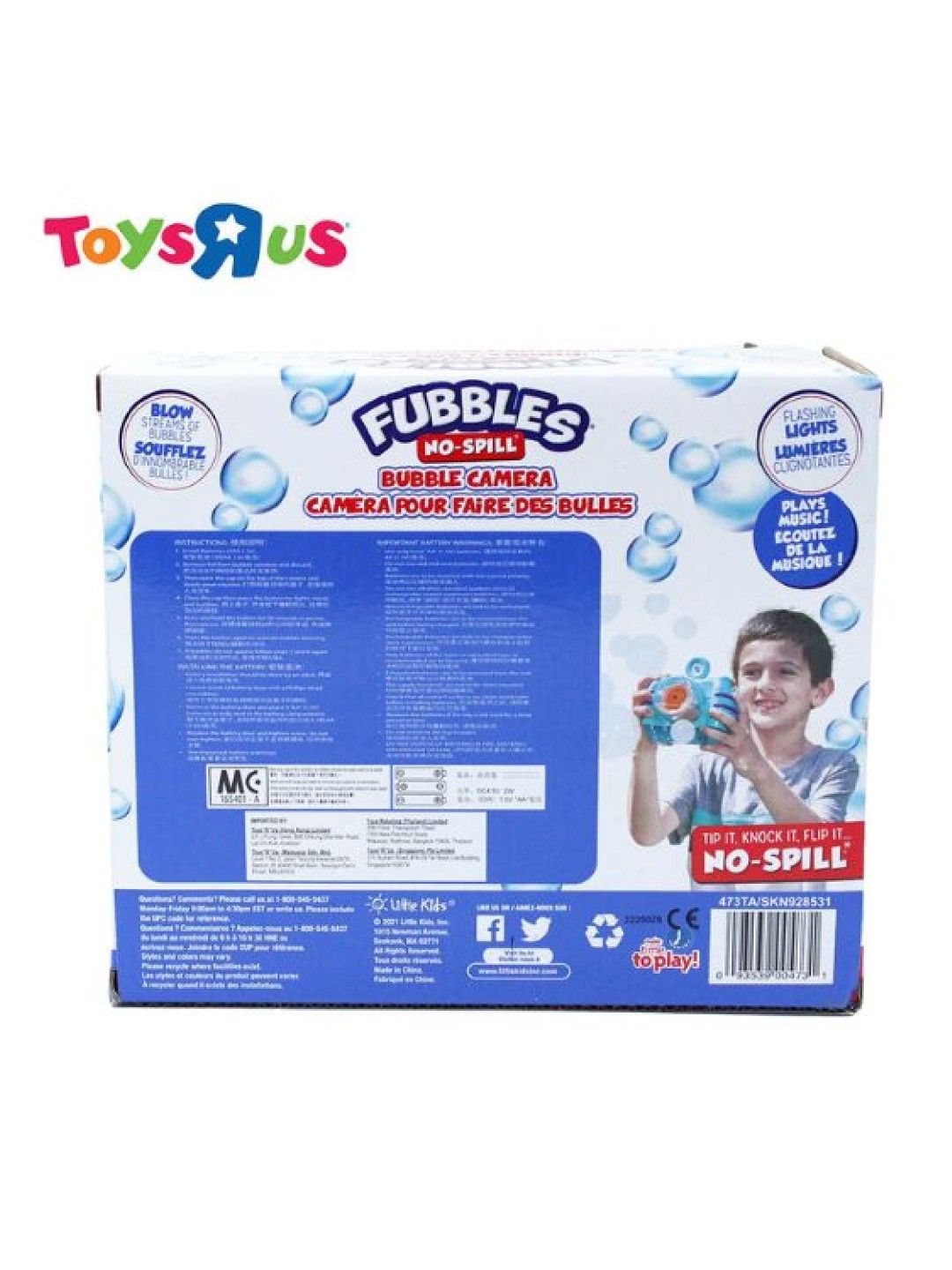 Toys R Us Fubbles No-Spill Bubble Camera (Blue- Image 4)
