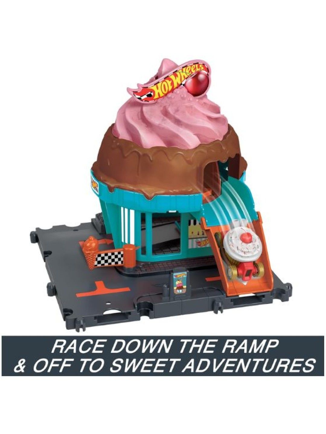 Hot Wheels Let's Race Netflix City Toy Car Track Set (No Color- Image 4)