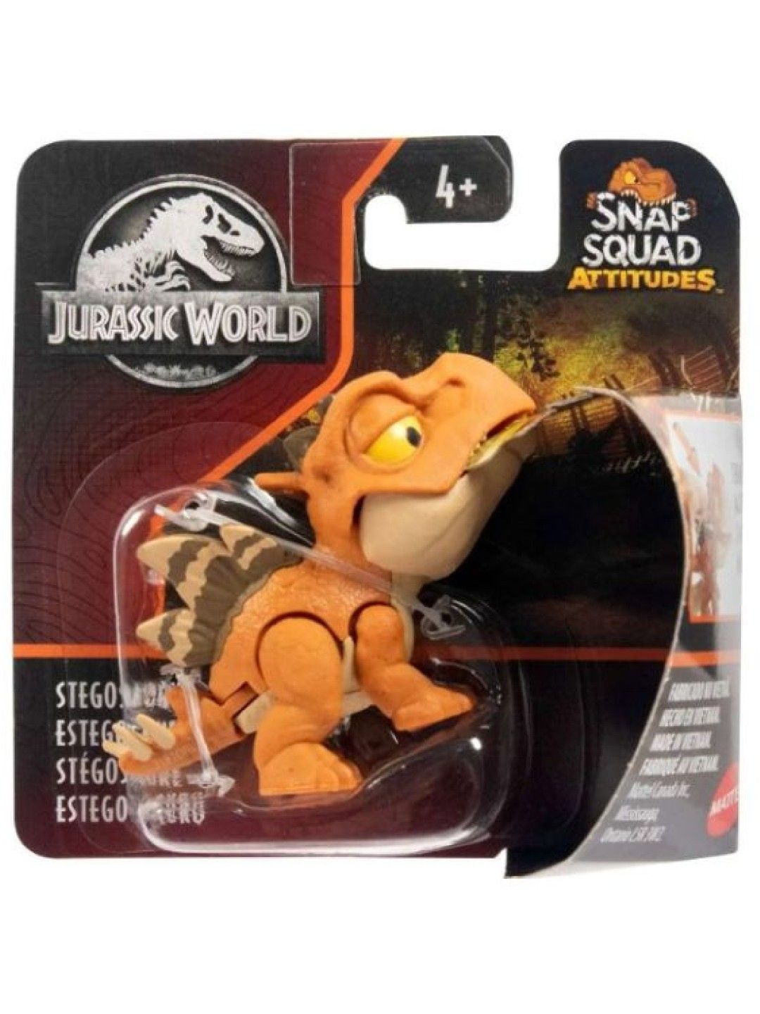 Jurassic World Snap Squad Attitudes Stegosaurus Dinosaur (No Color- Image 4)