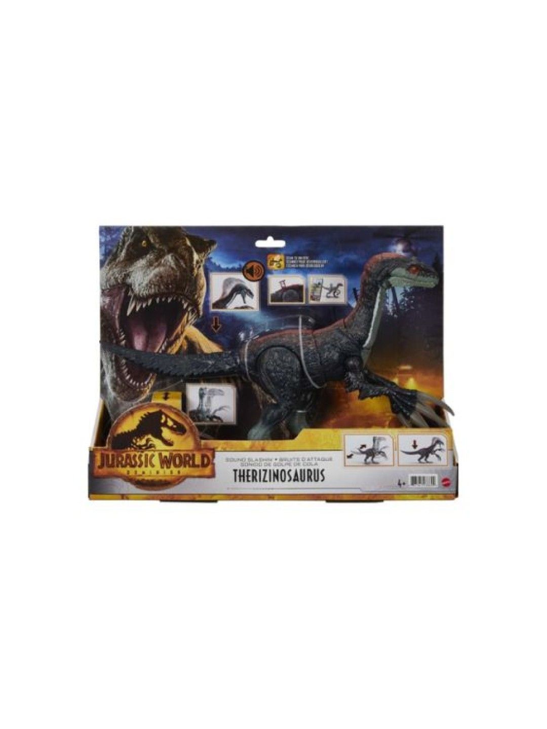 Jurassic World 3 Core Slahin' Dino with Sound Therizinosaurus Dinosaur Figure (No Color- Image 4)