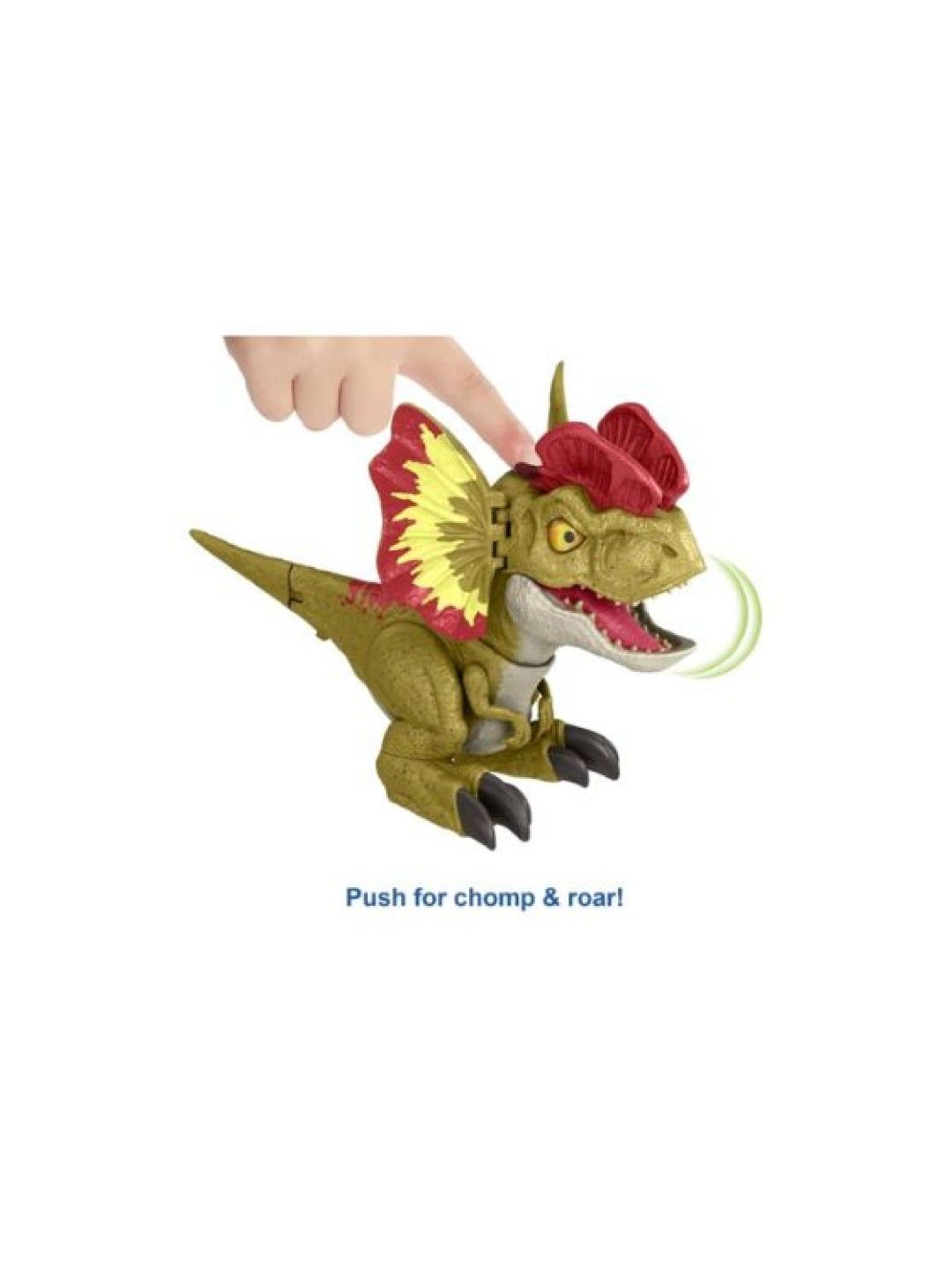 Jurassic World Dominion Uncaged Rowdy Roars Dilophosaurus Dinosaur Figure (No Color- Image 4)
