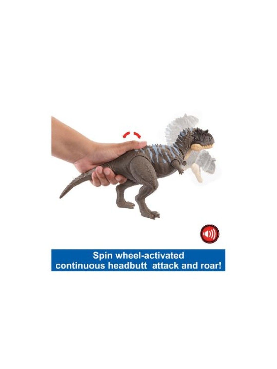 Jurassic World Wild Roar Dinosaur Ekrixinatosaurus Action Figure Toy With Sound (No Color- Image 4)