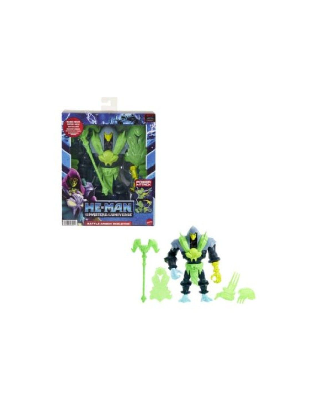 Masters of the Universe Deluxe Skeletor Large Action Figure With Power Attack Move (No Color- Image 4)