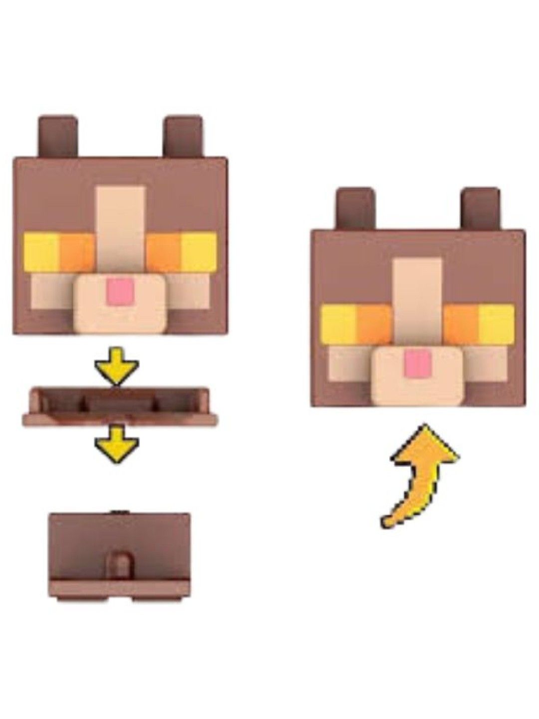 Minecraft Mob Head Boxed Mini Figures - Tabby Stray Cat (No Color- Image 4)