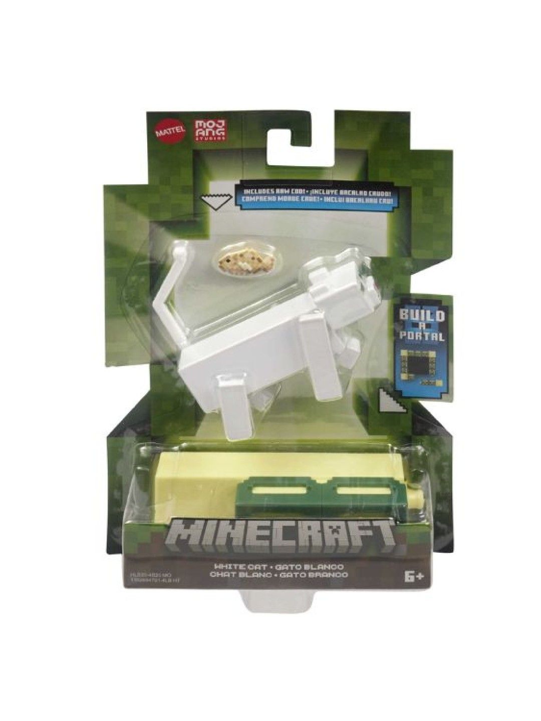 Minecraft White Cat 8cm (No Color- Image 4)