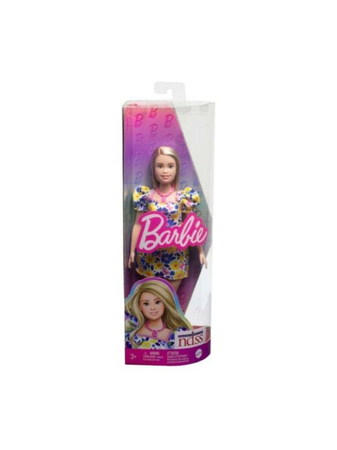 Barbie Fashionistas Doll #208 with Down Syndrome Wearing Floral Dress (No Color- Image 4)