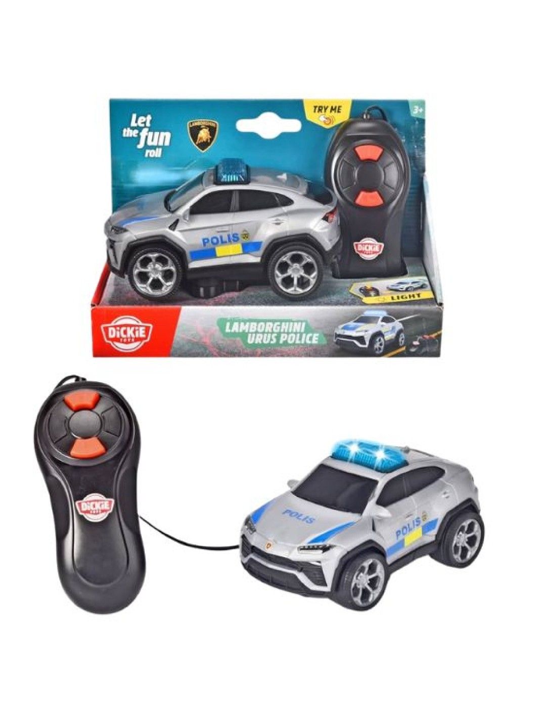 Dickie Toys Lamborghini Urus Police Car (No Color- Image 4)